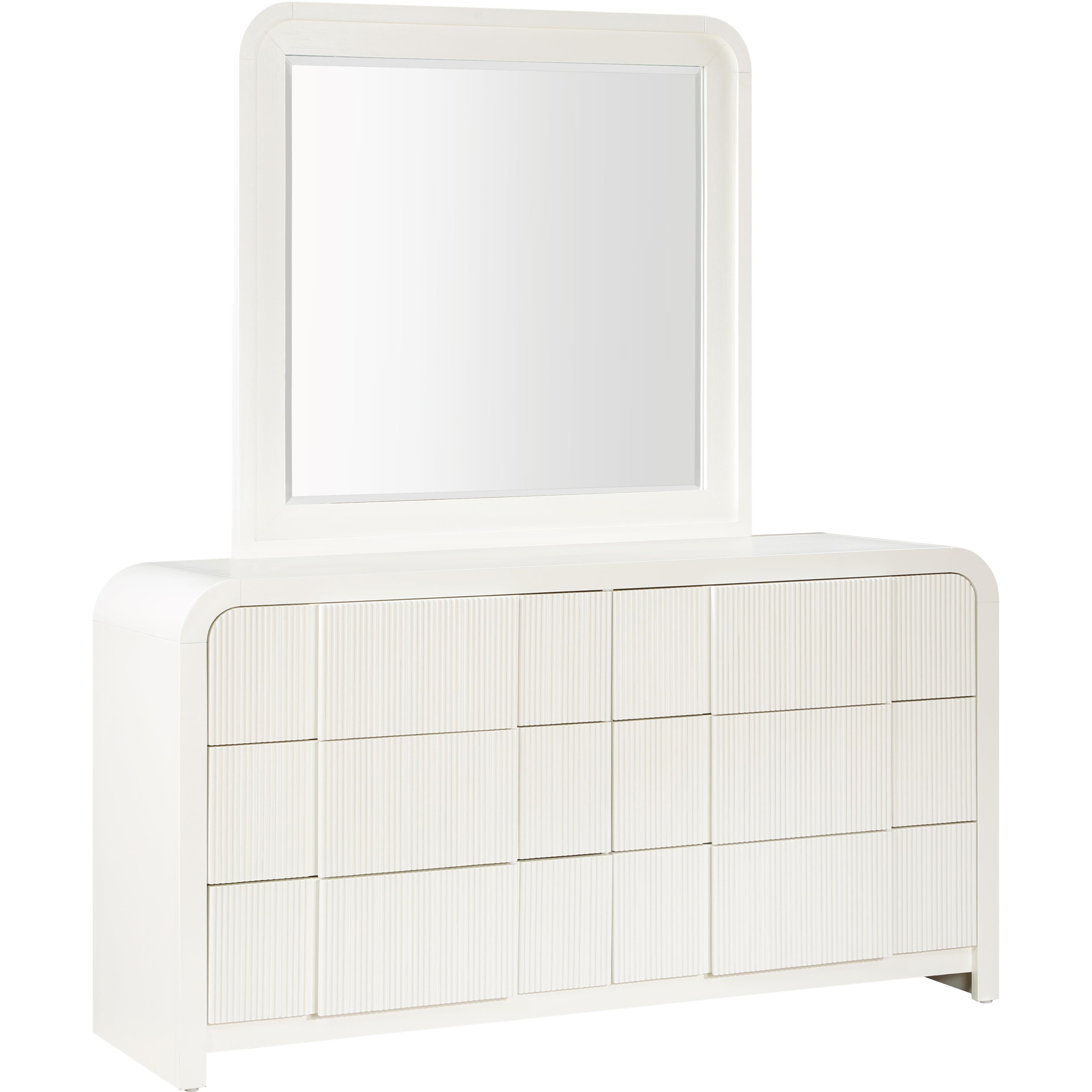Meridian Fluted Cream Dresser