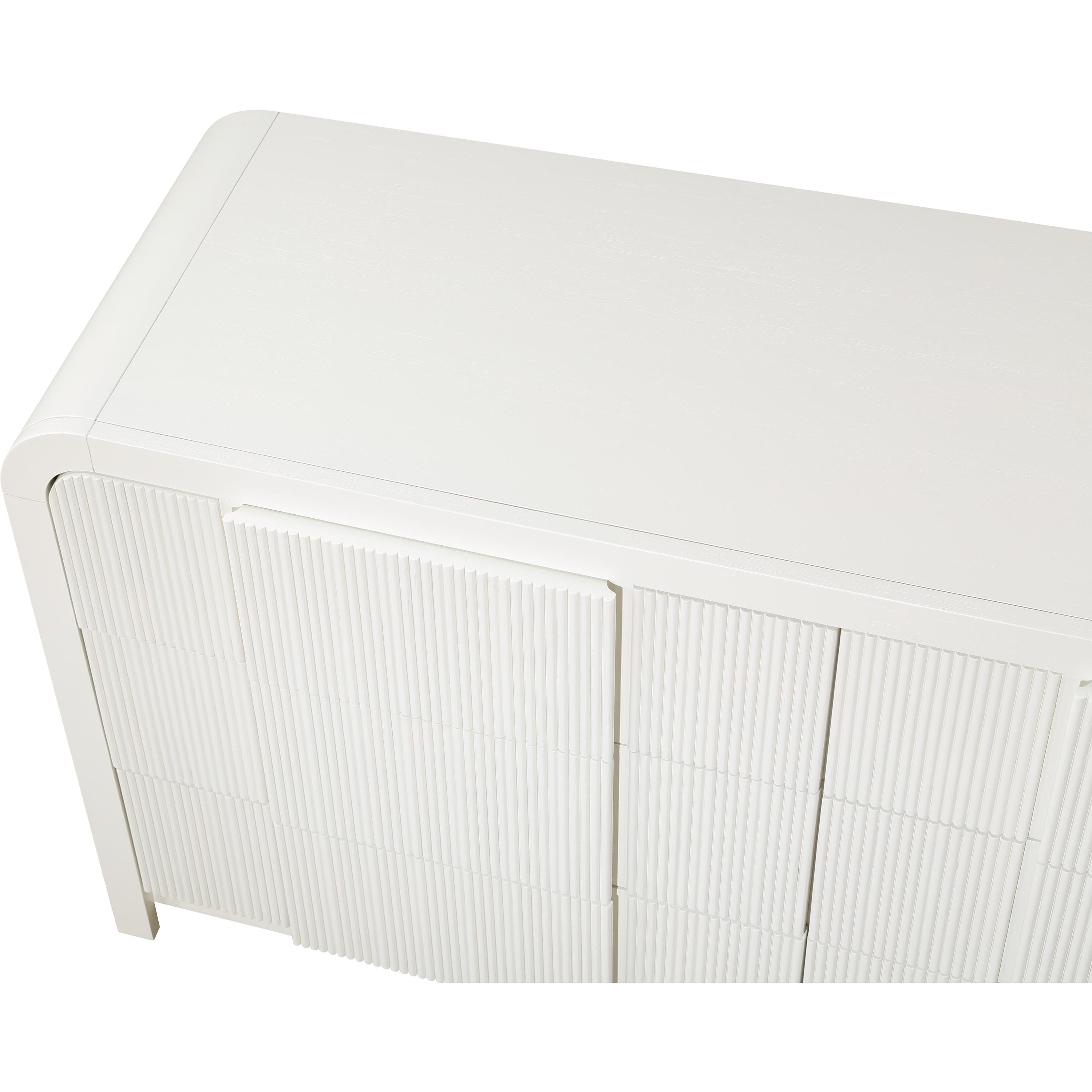 Meridian Fluted Cream Dresser
