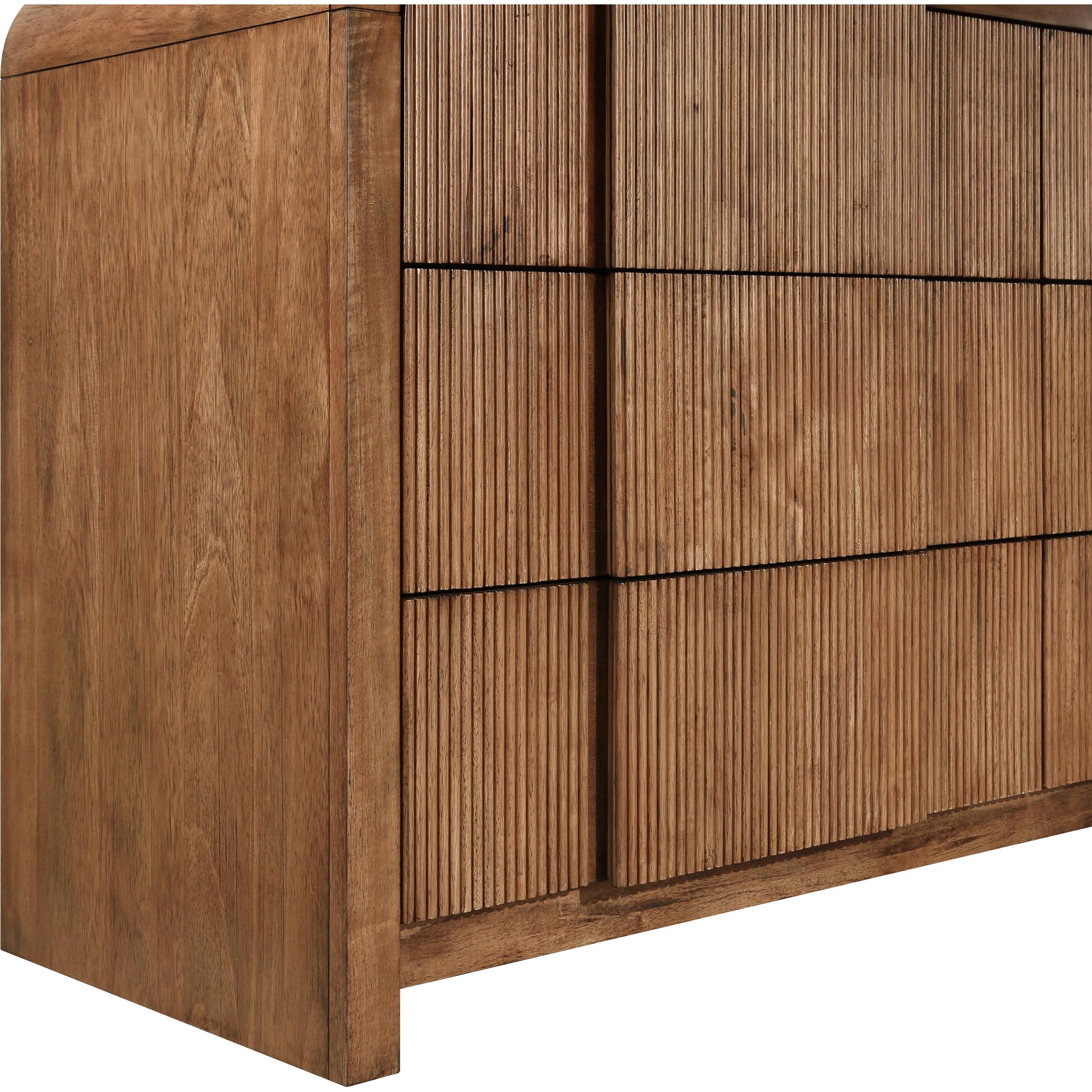 Meridian Fluted Walnut Dresser