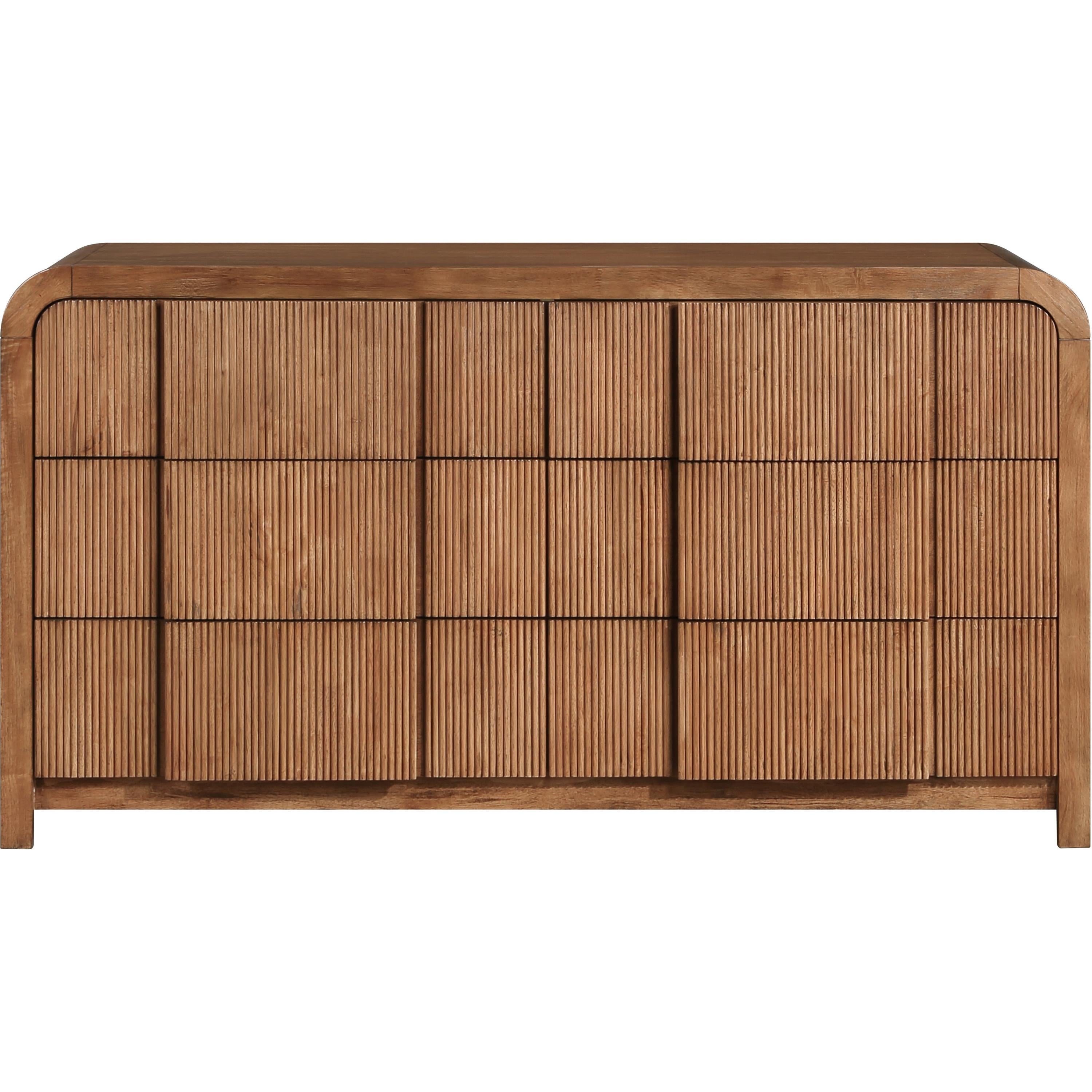 Meridian Fluted Walnut Dresser