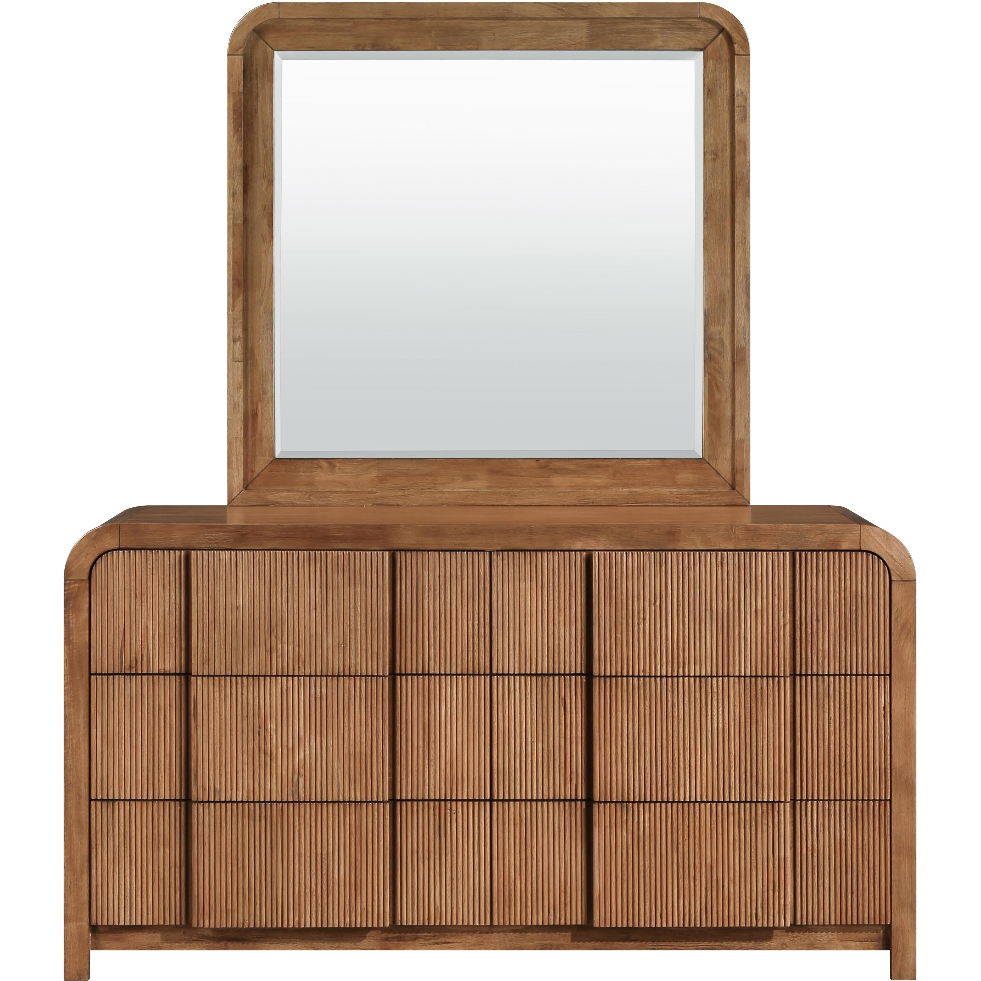 Meridian Fluted Walnut Dresser