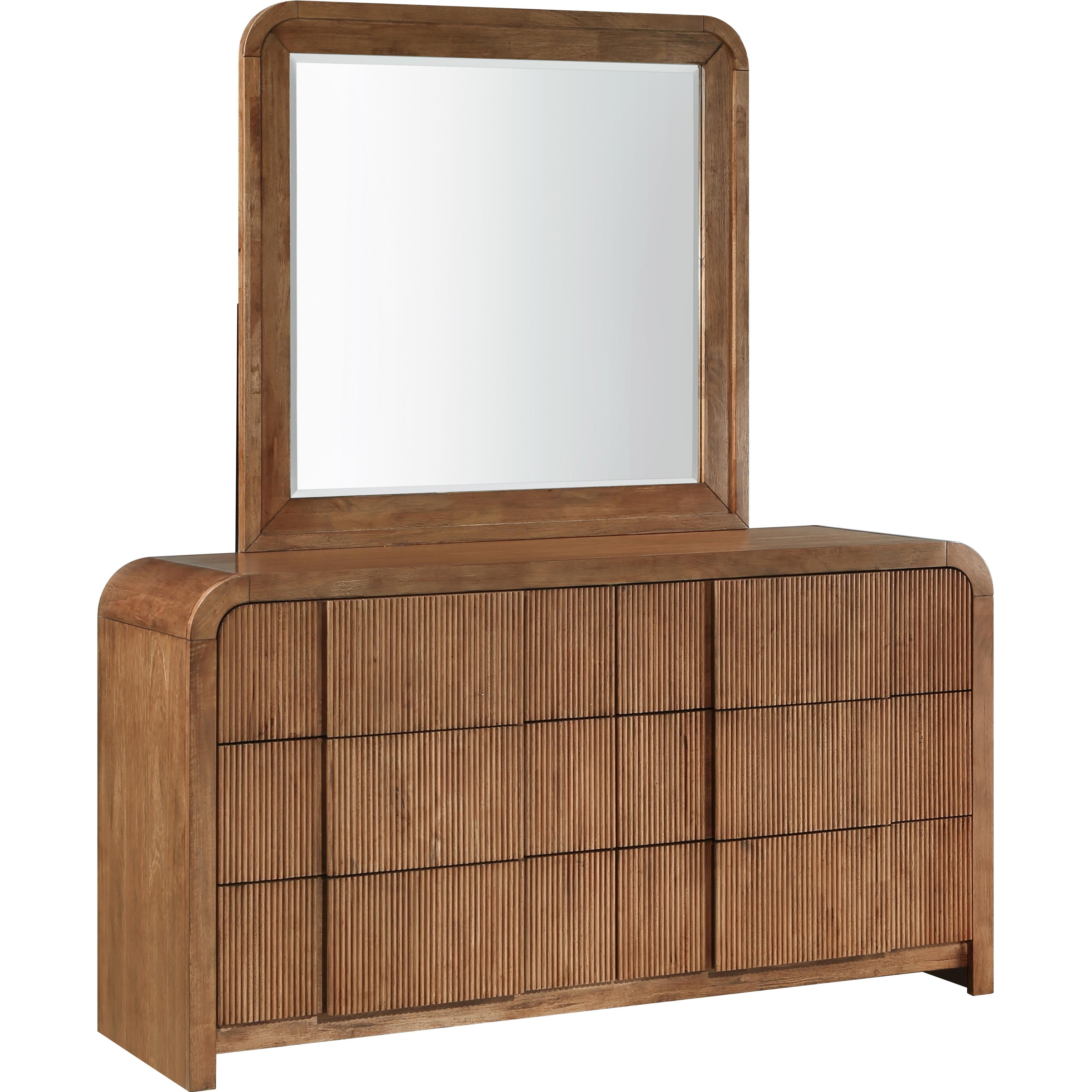 Meridian Fluted Walnut Dresser