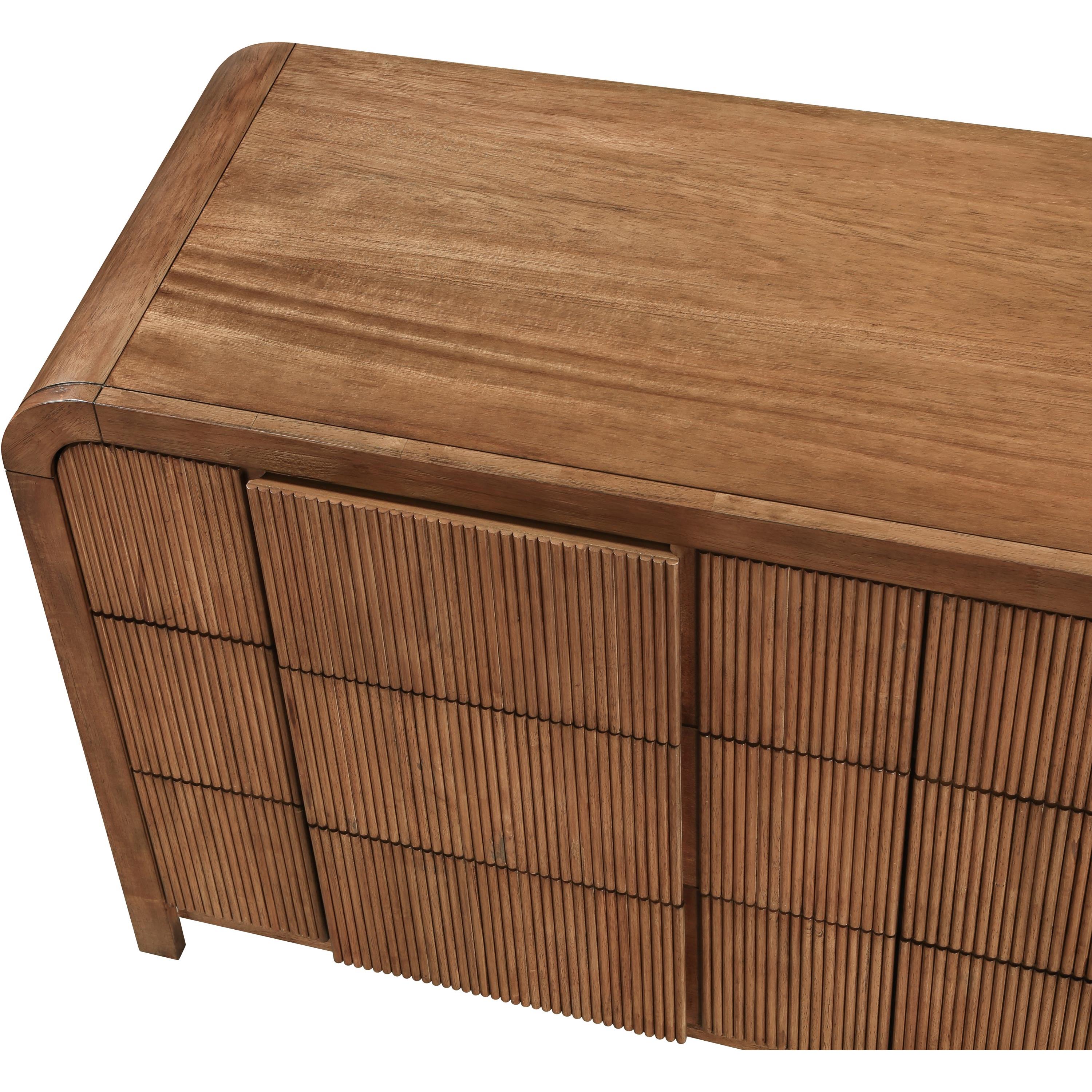 Meridian Fluted Walnut Dresser