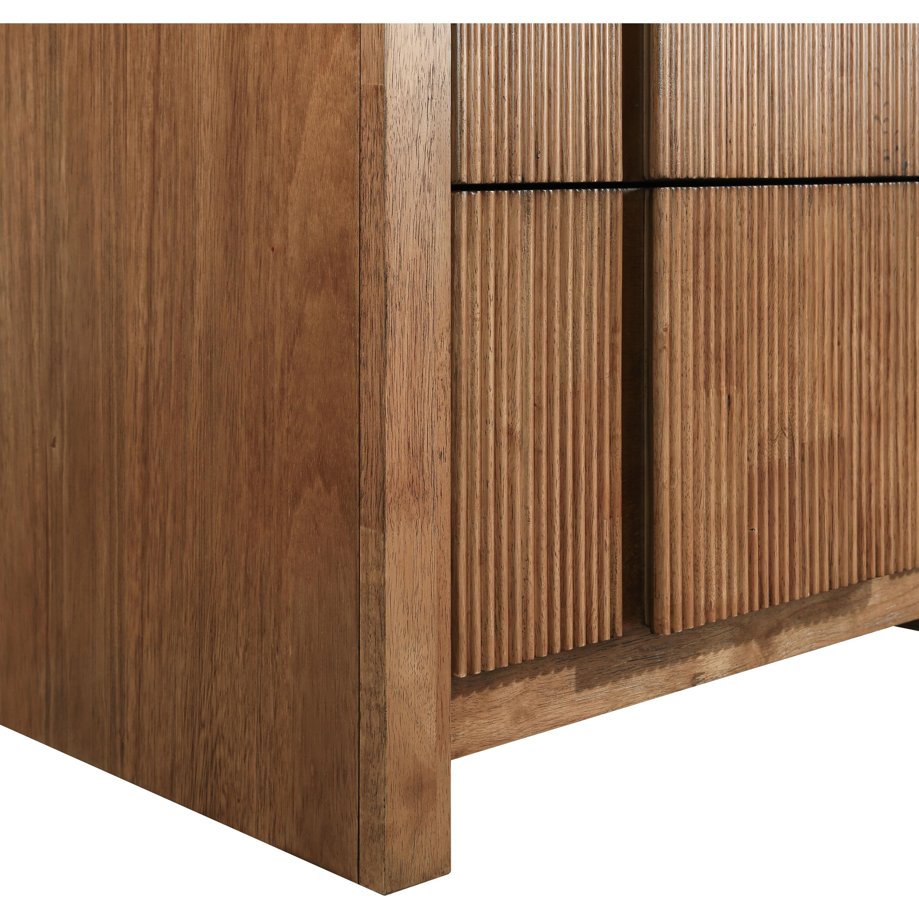 Meridian Fluted Walnut Night Stand