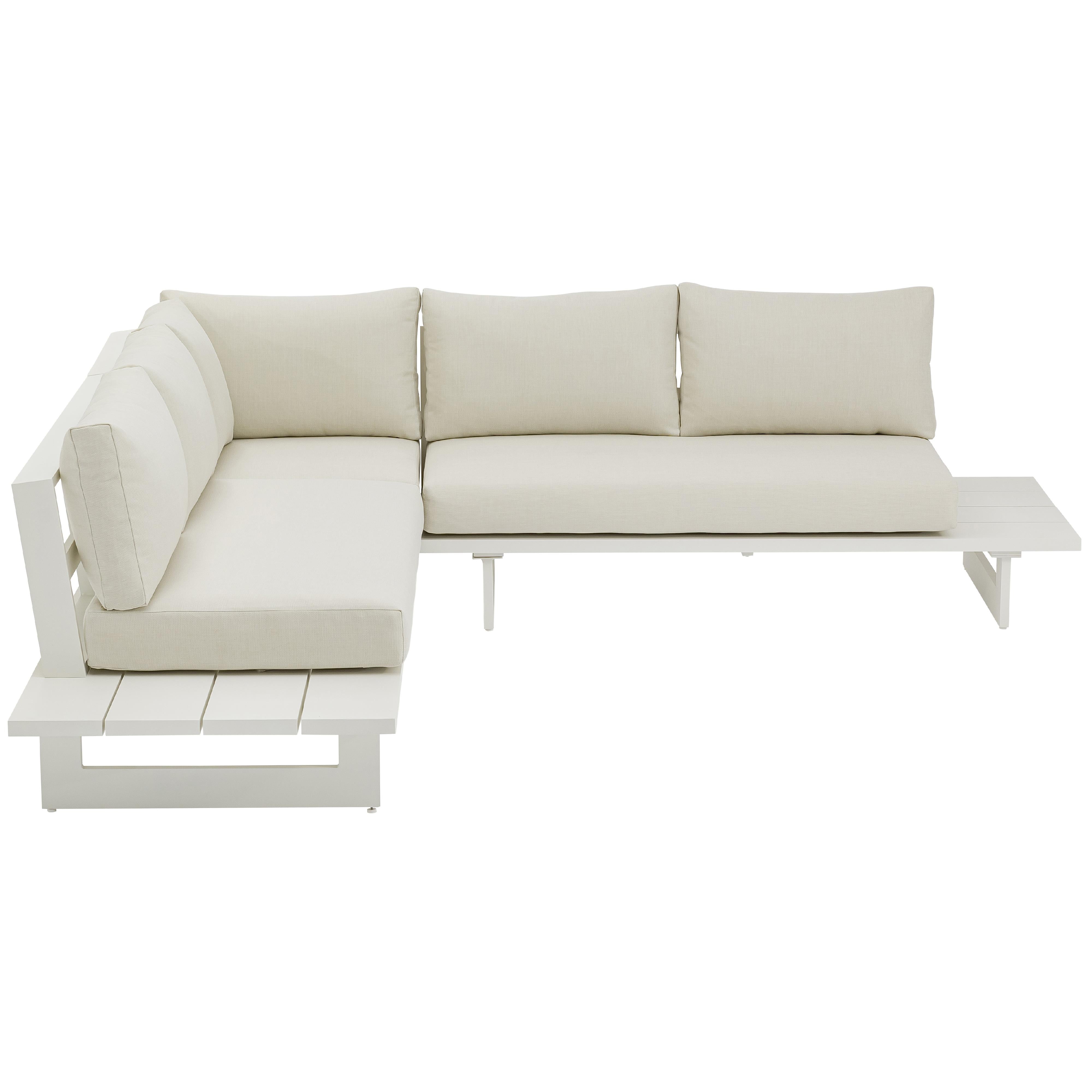 Meridian Maldives Cream Water Resistant Fabric Outdoor Patio Sectional (3 Boxes)