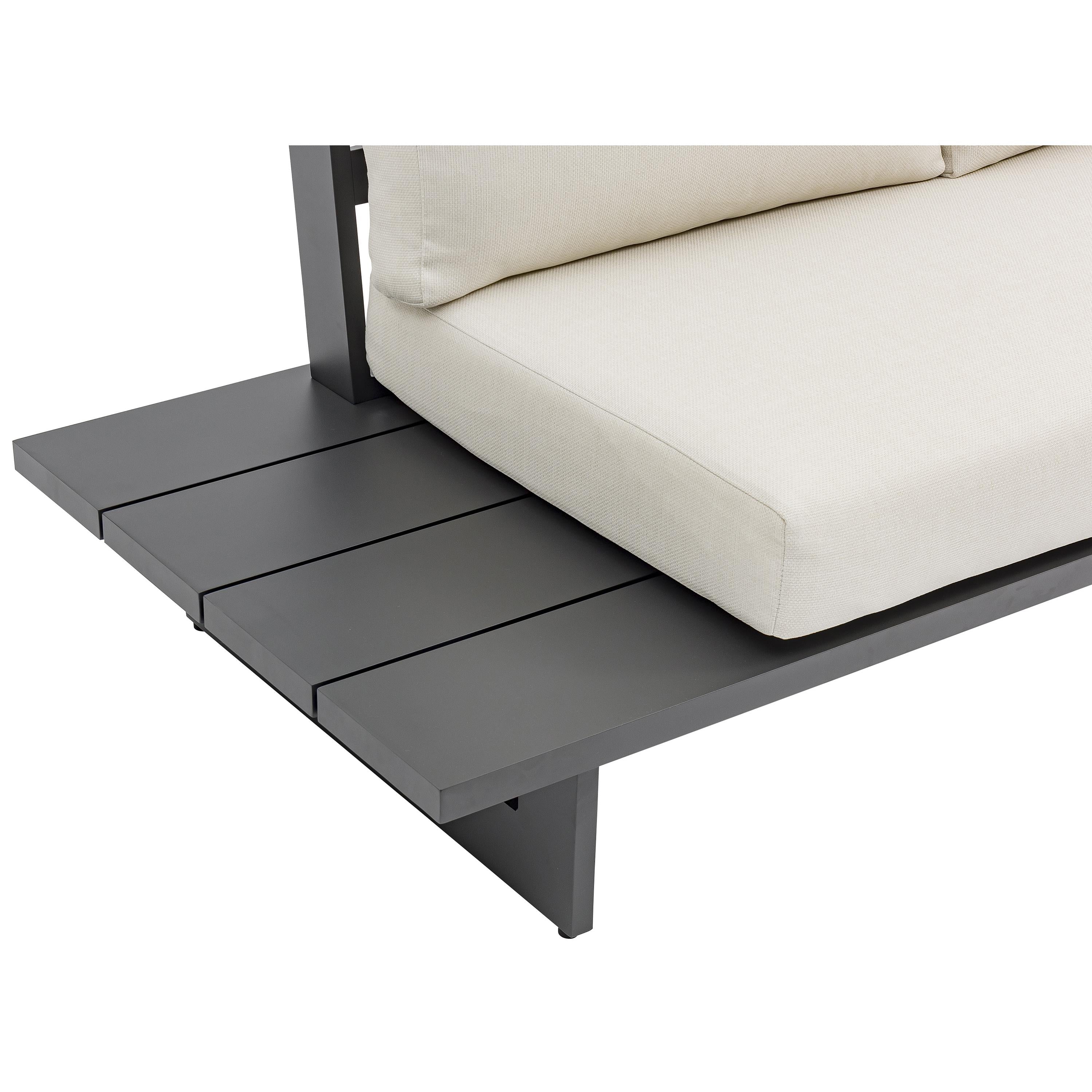 Meridian Maldives Cream Water Resistant Fabric Outdoor Patio Sectional (3 Boxes)