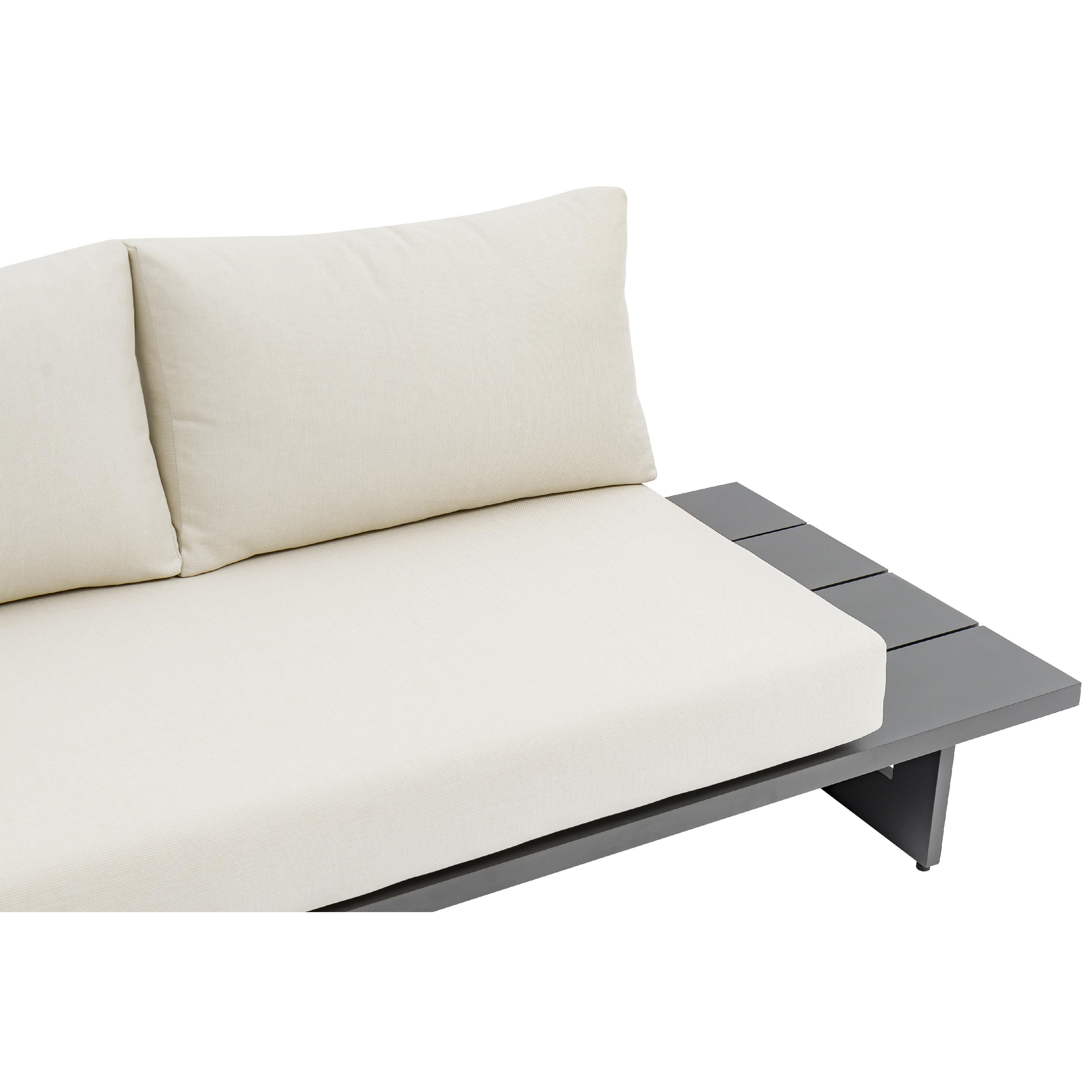 Meridian Maldives Cream Water Resistant Fabric Outdoor Patio Sectional (3 Boxes)