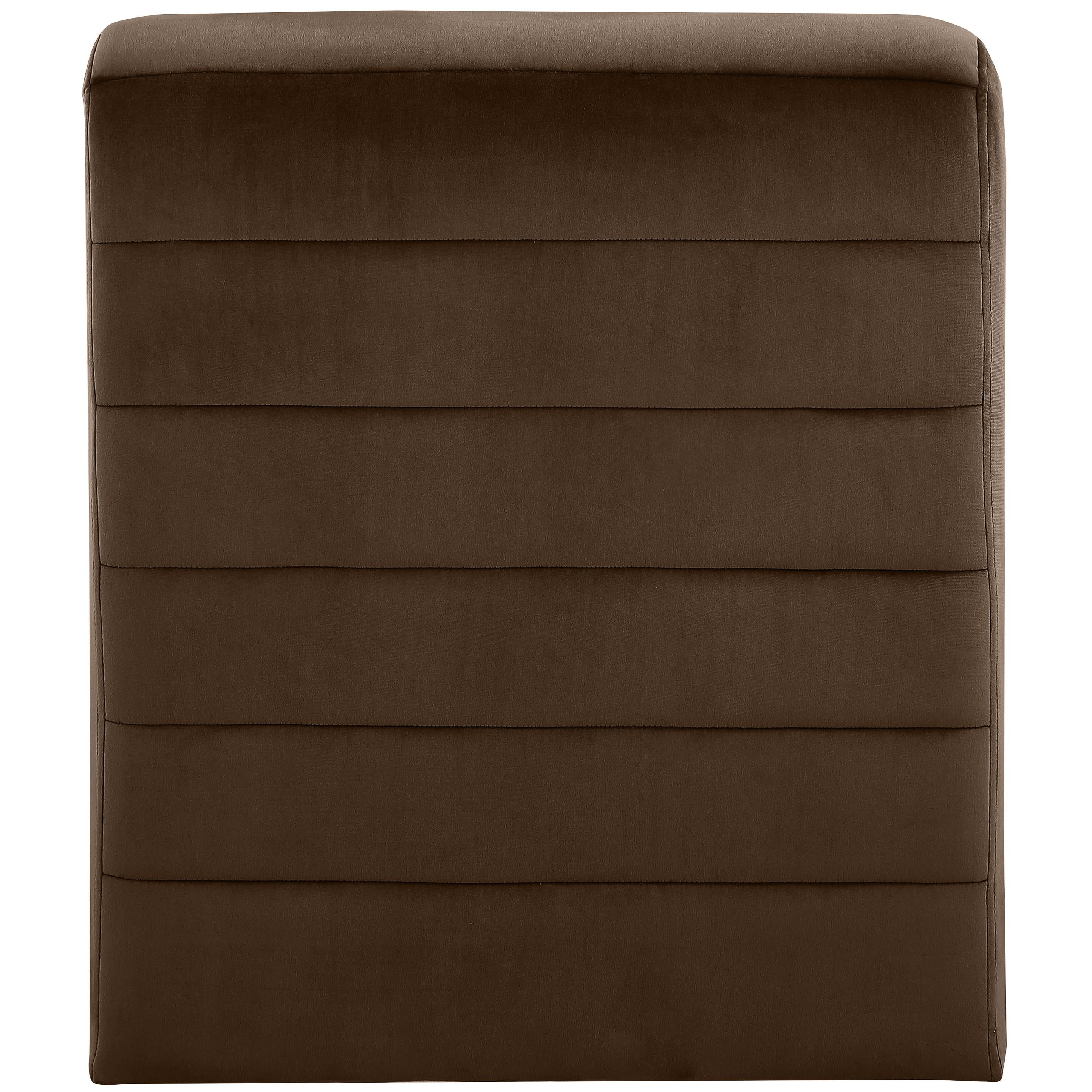 Meridian Ivy Brown Velvet Accent Chair