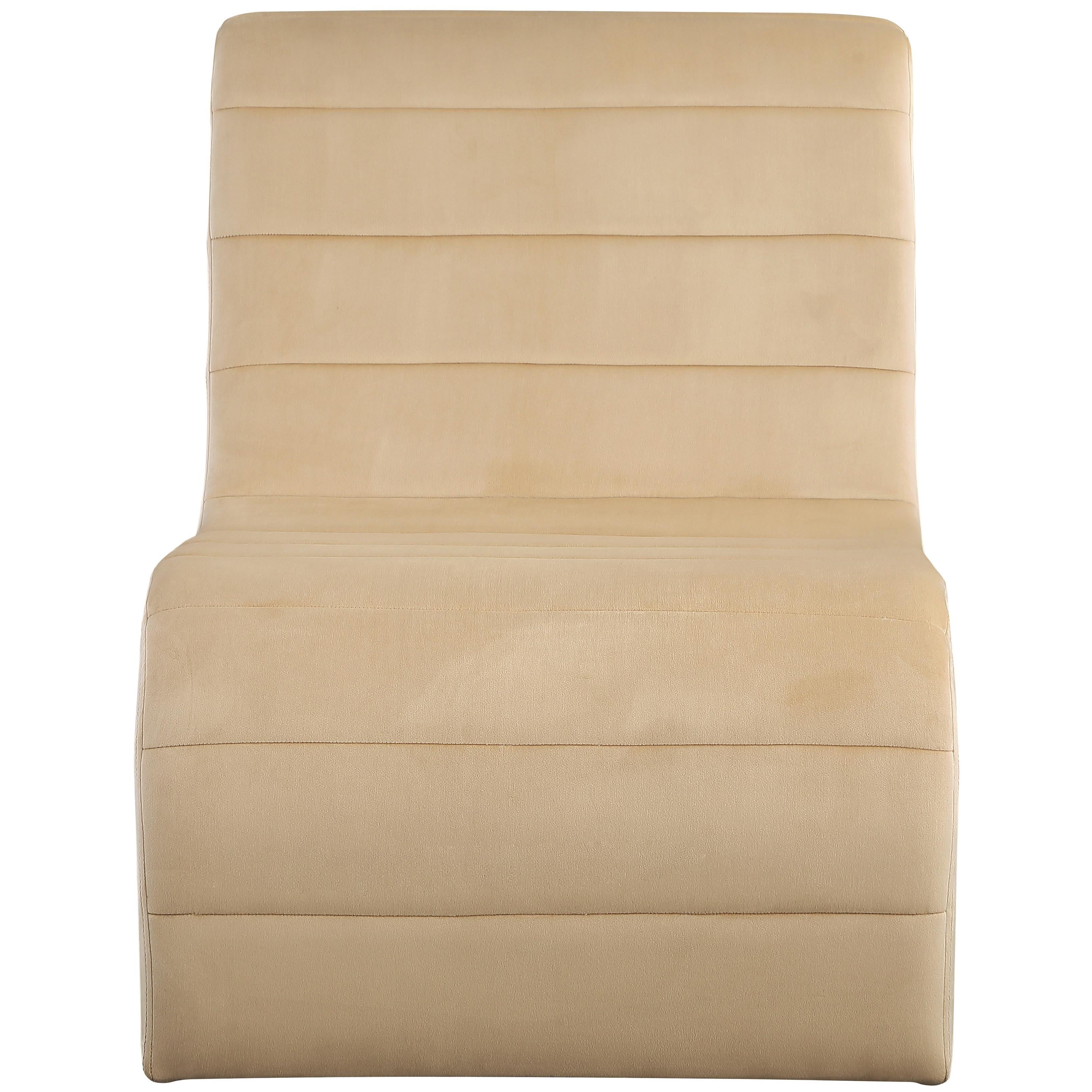 Meridian Ivy Camel Velvet Accent Chair