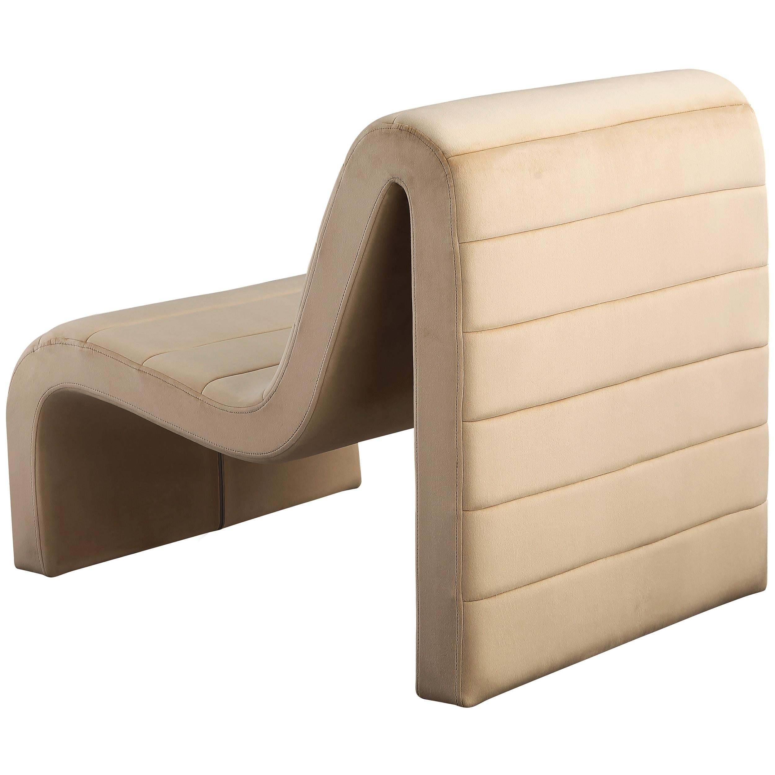 Meridian Ivy Camel Velvet Accent Chair