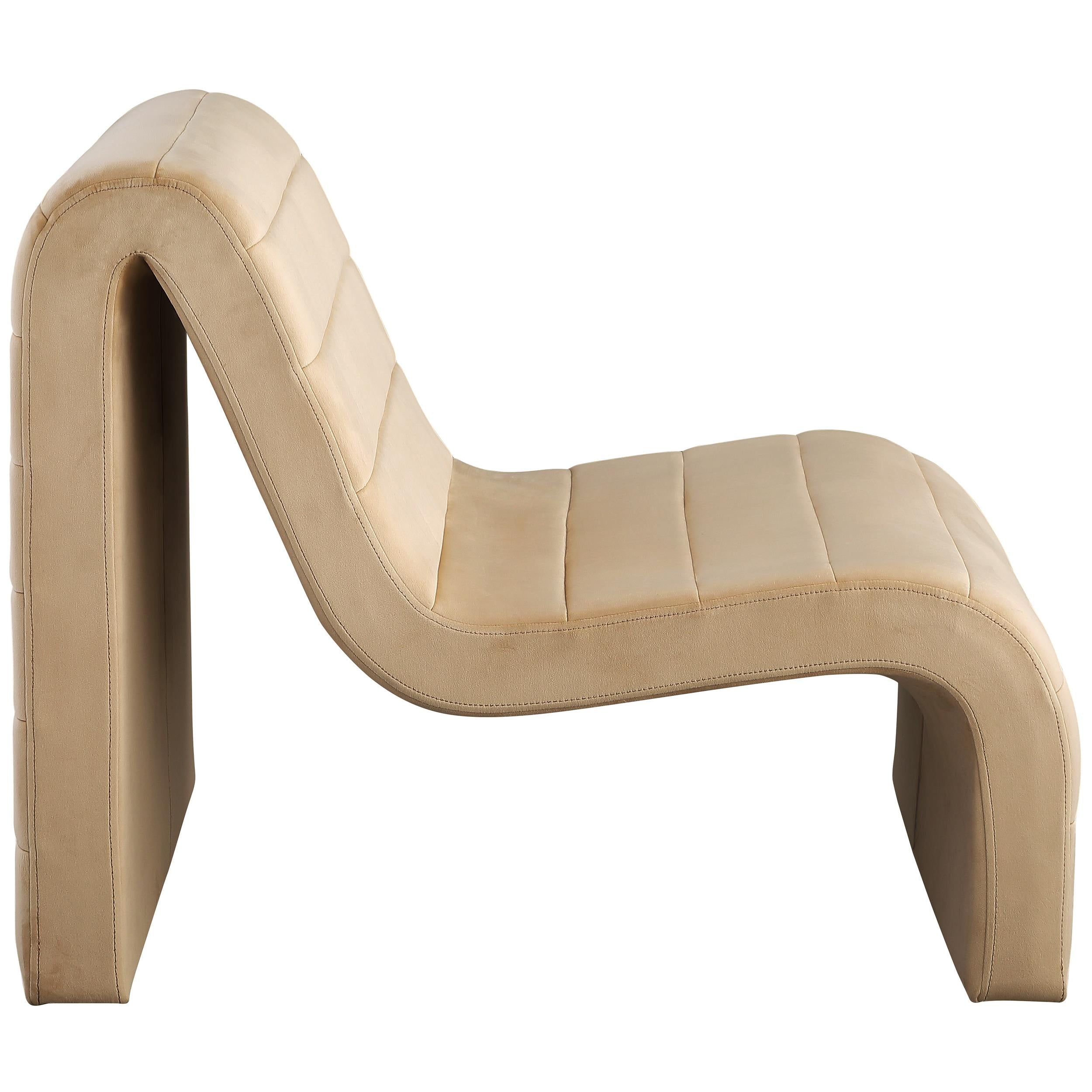 Meridian Ivy Camel Velvet Accent Chair