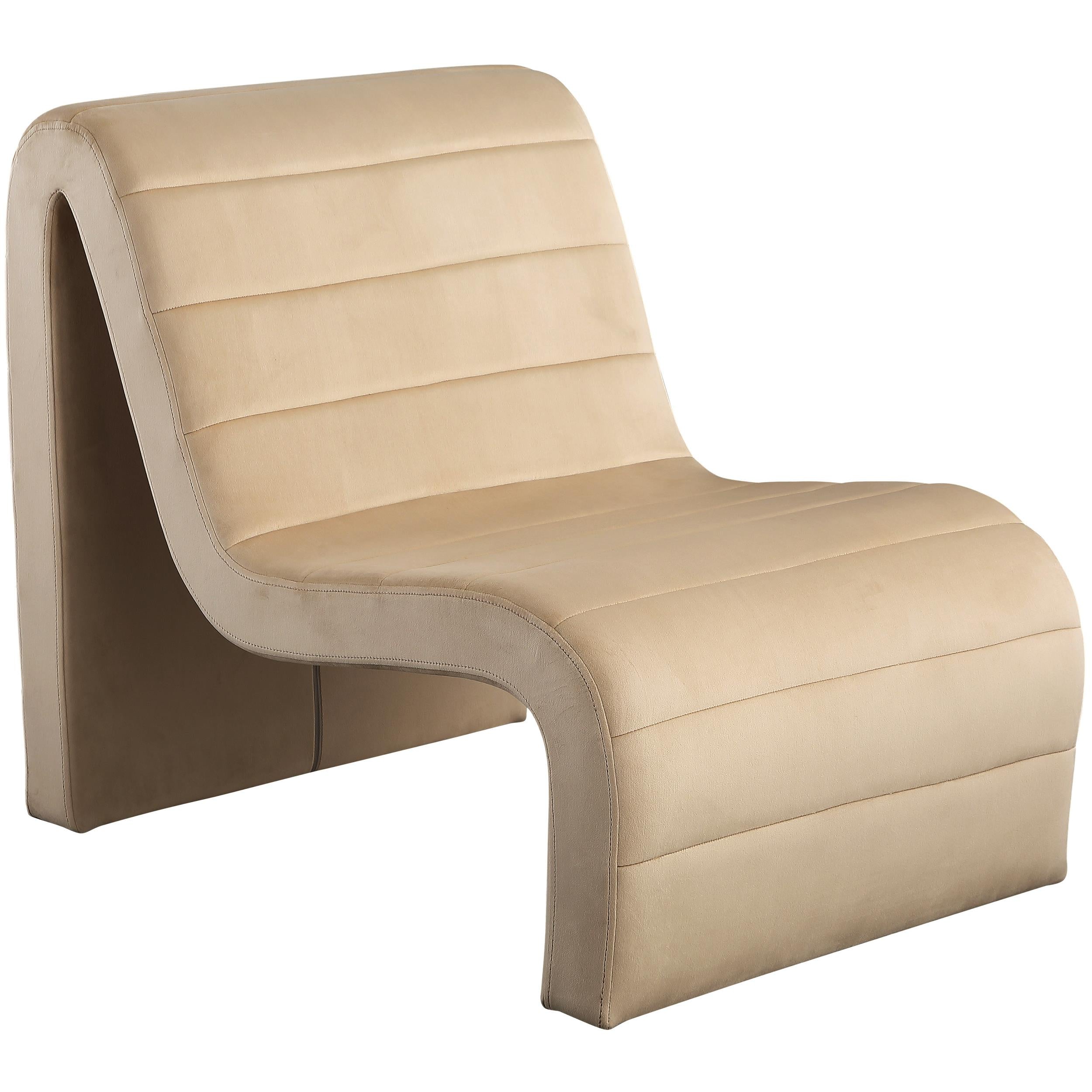 Meridian Ivy Camel Velvet Accent Chair