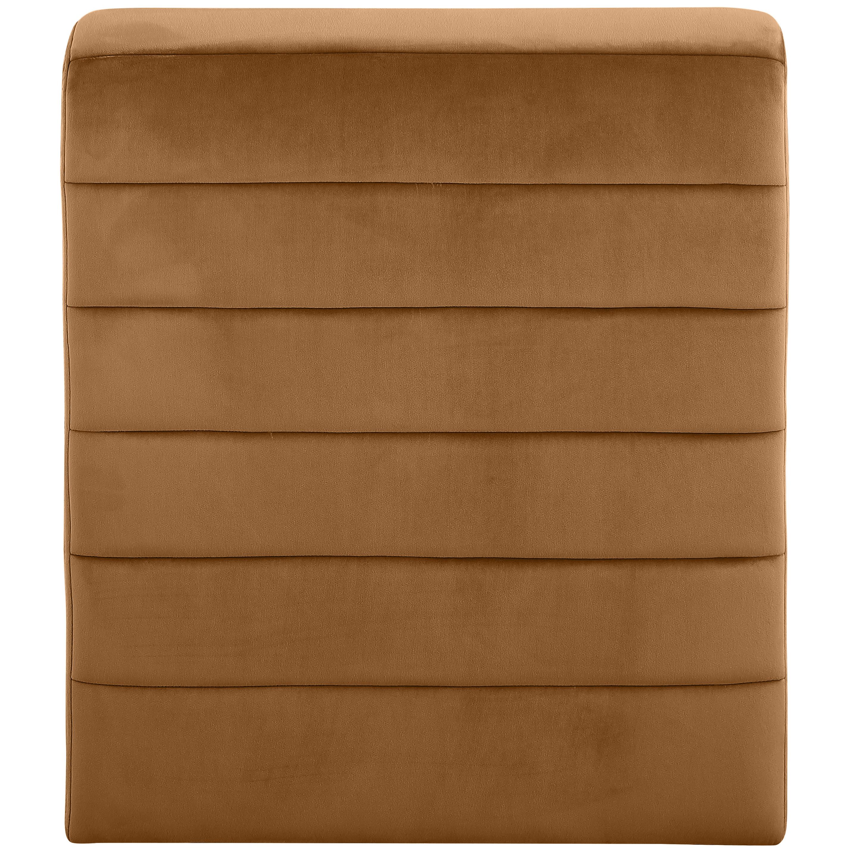 Meridian Ivy Saddle Velvet Accent Chair