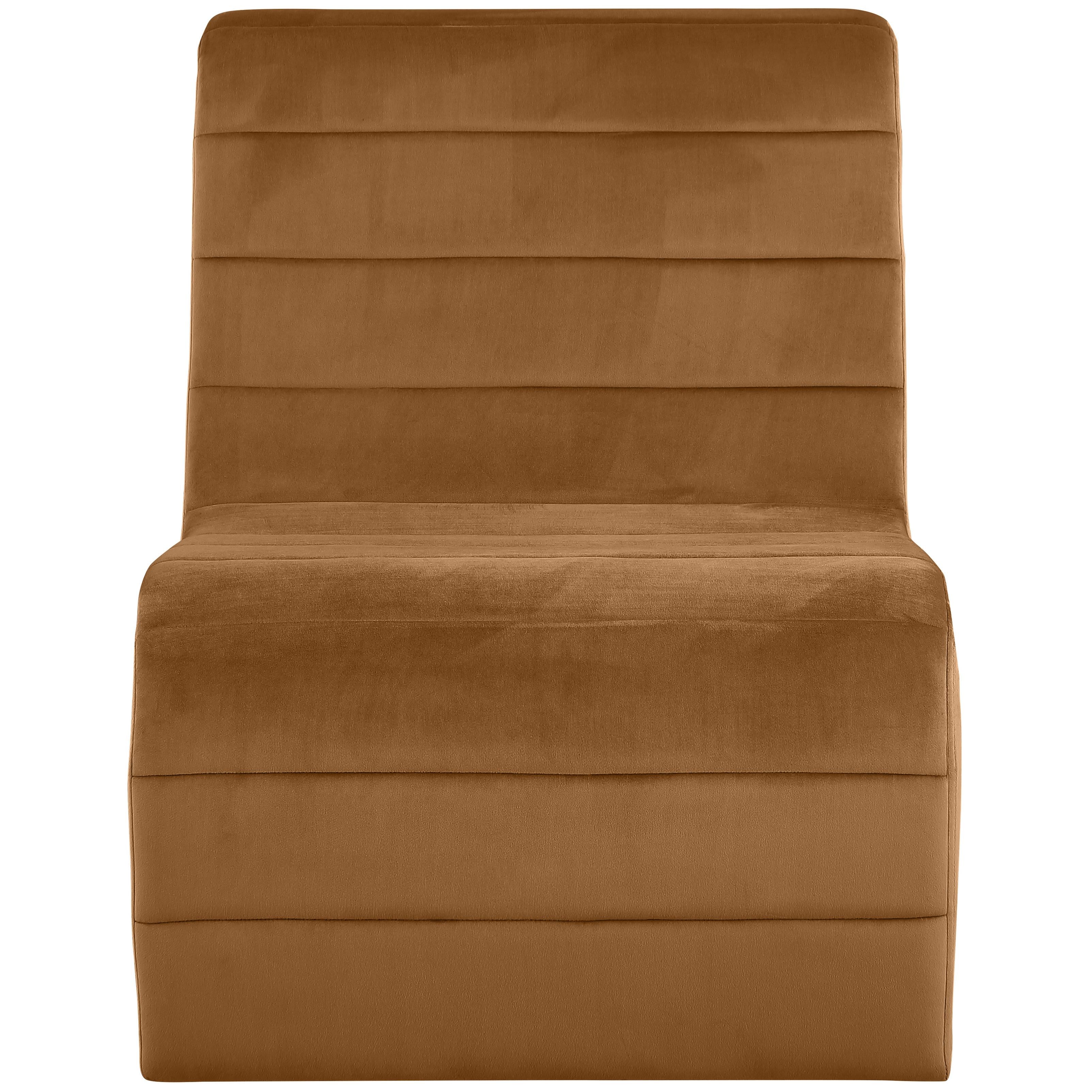Meridian Ivy Saddle Velvet Accent Chair