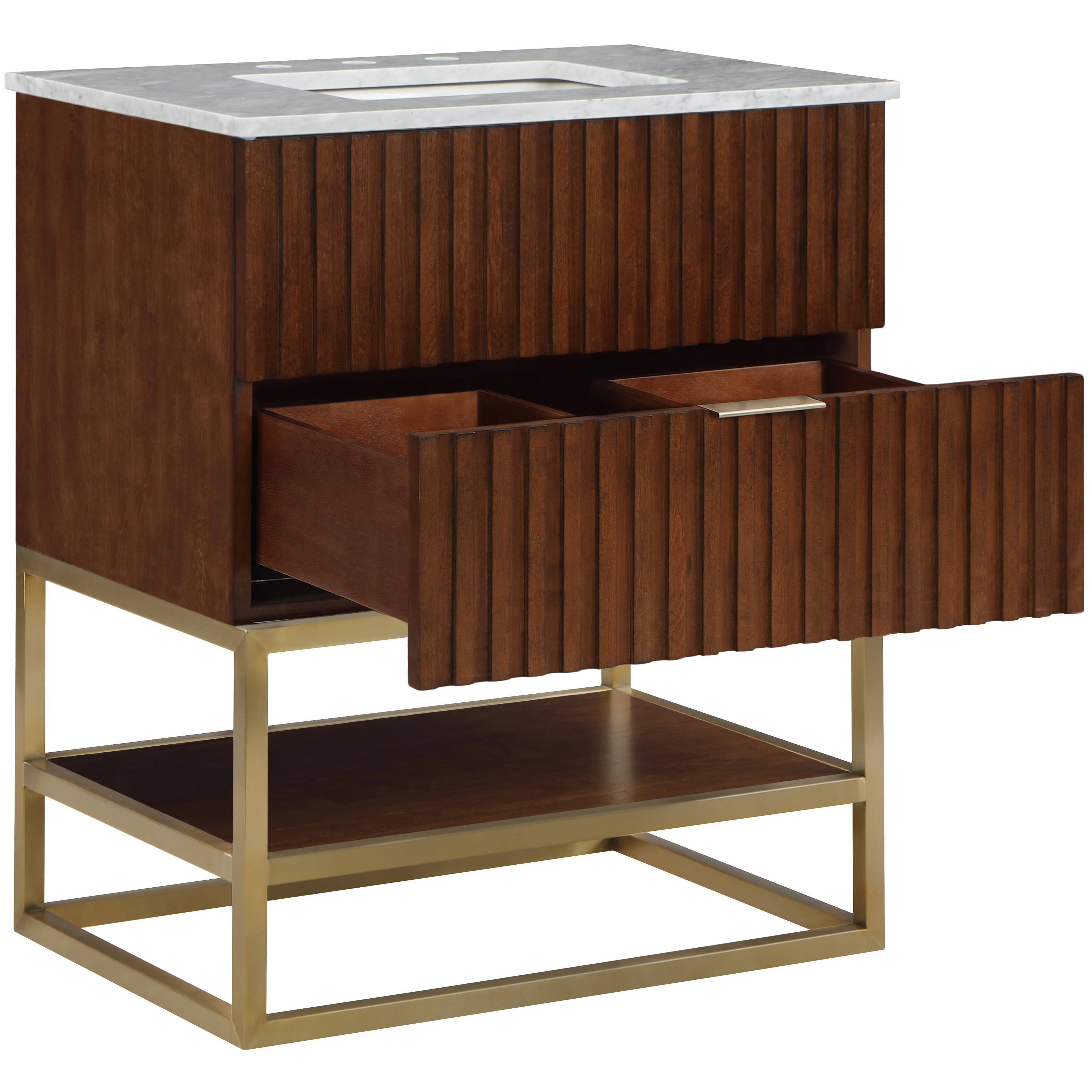 Meridian Monad Walnut Bathroom Vanity