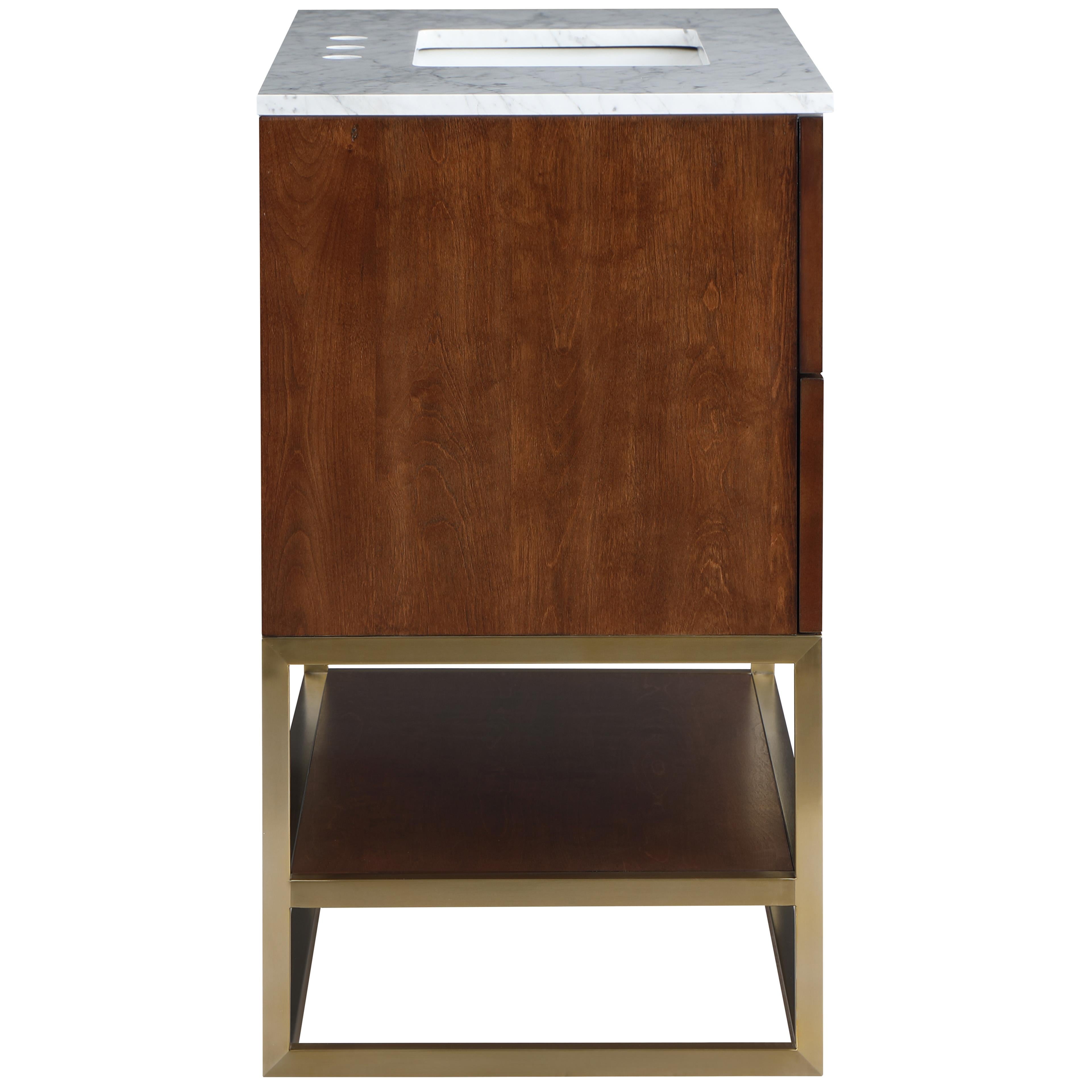 Meridian Monad Walnut Bathroom Vanity