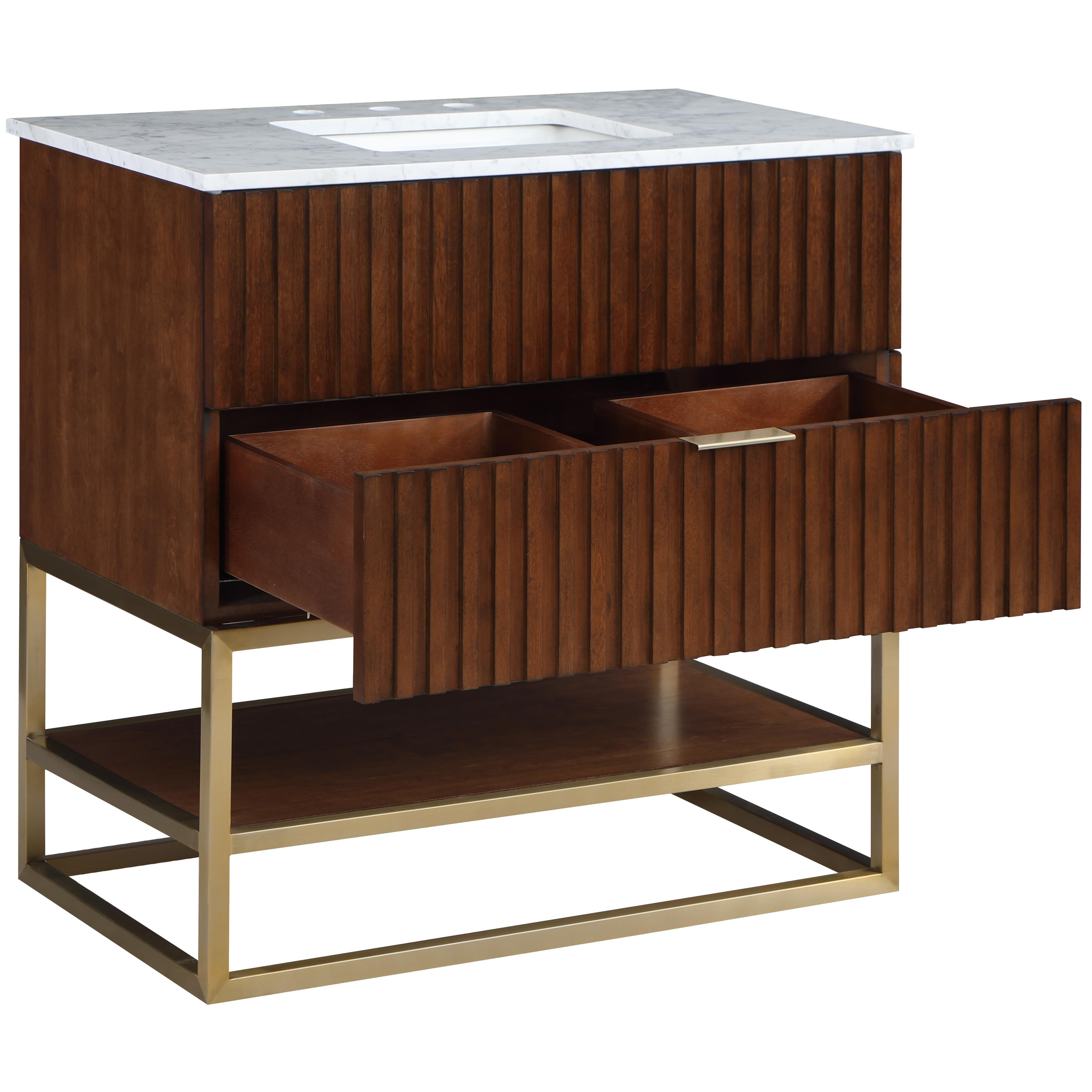 Meridian Monad Walnut Bathroom Vanity