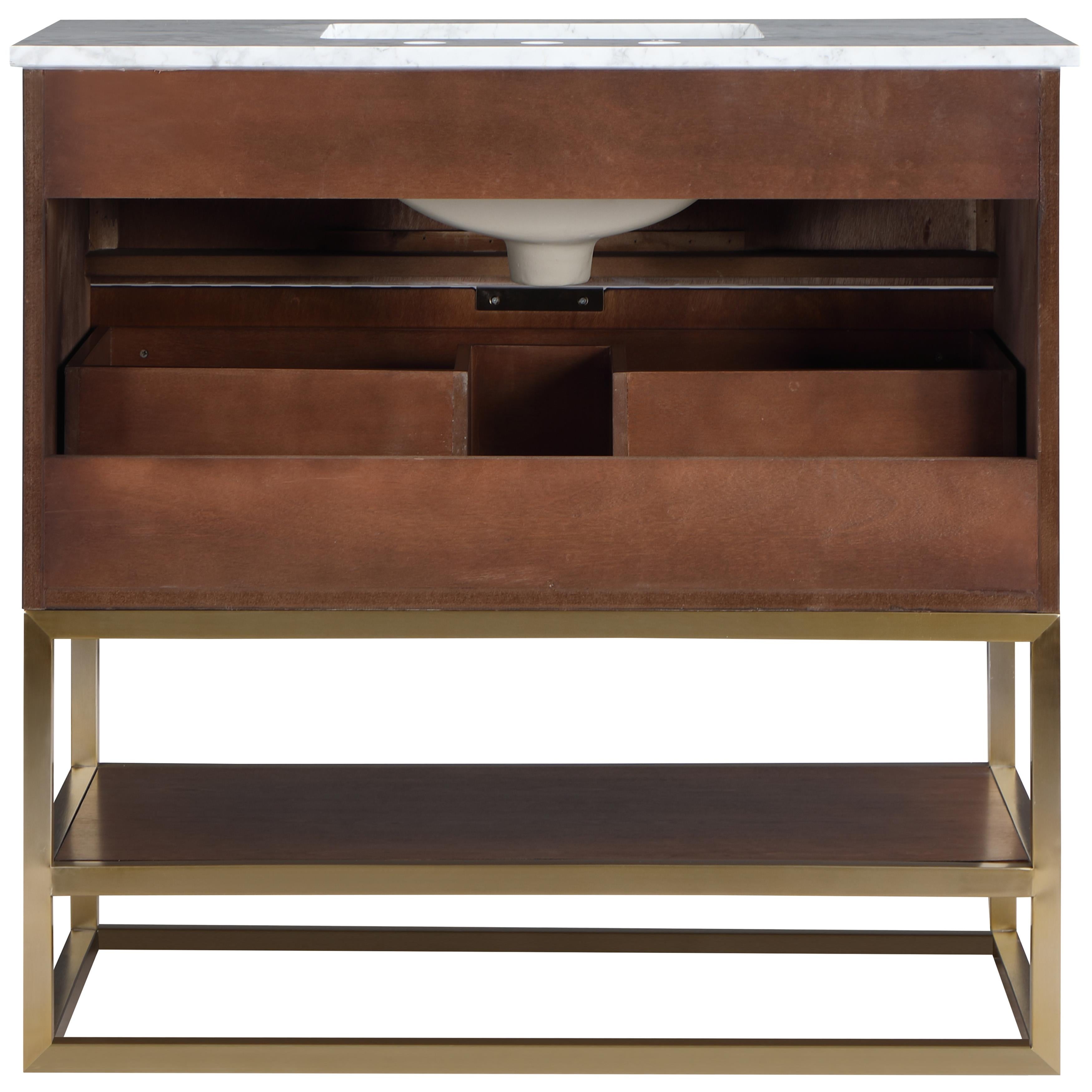 Meridian Monad Walnut Bathroom Vanity