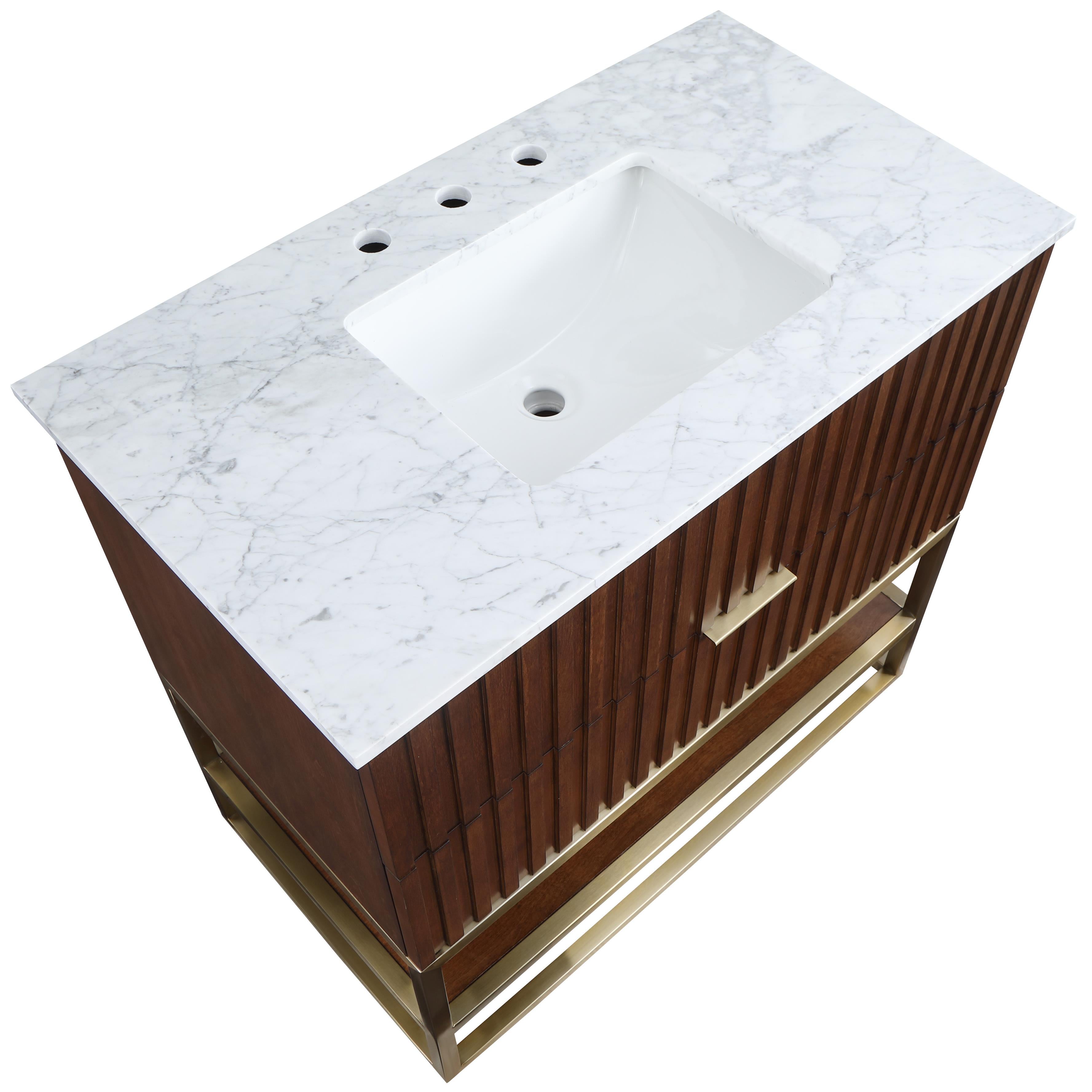 Meridian Monad Walnut Bathroom Vanity