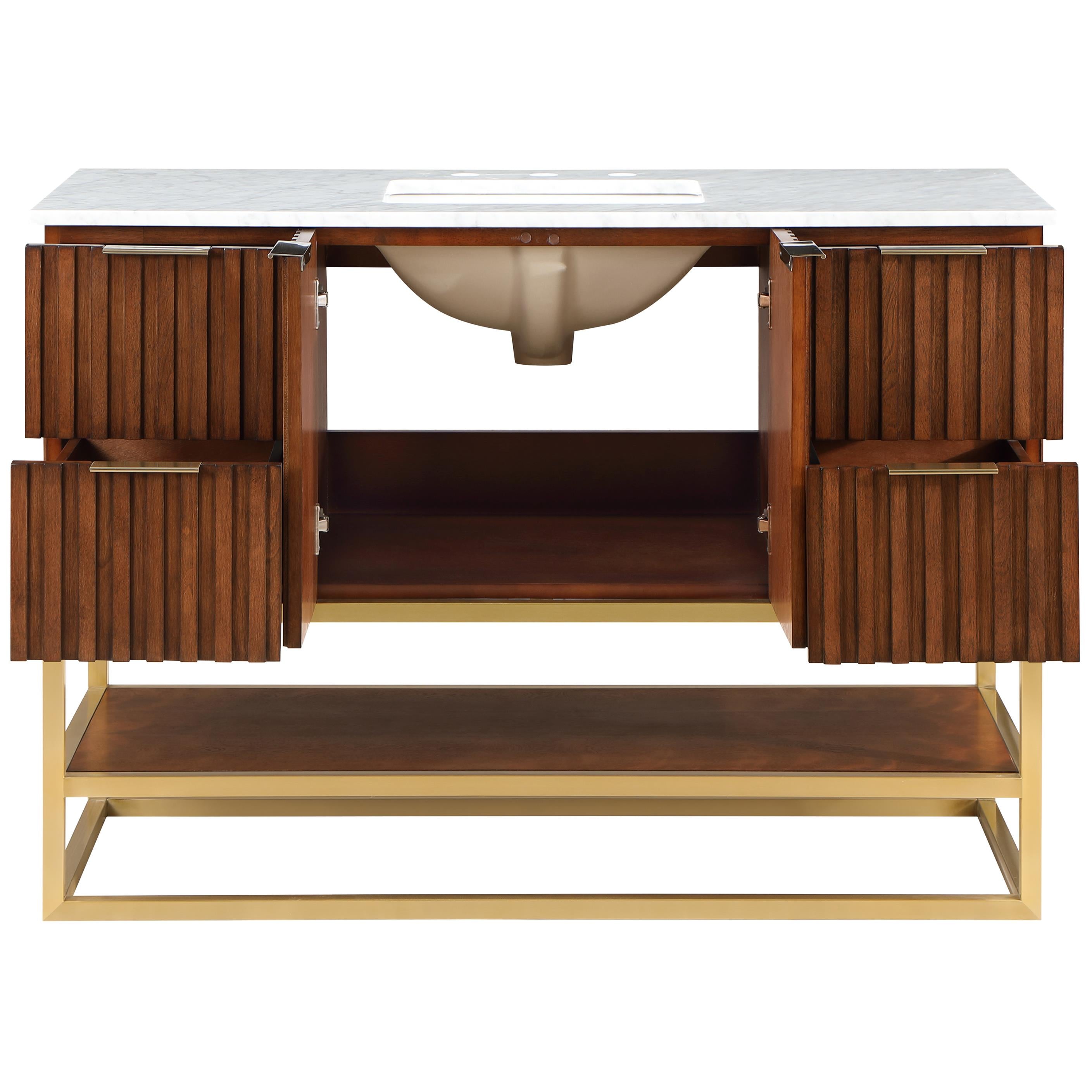 Meridian Monad Walnut Bathroom Vanity