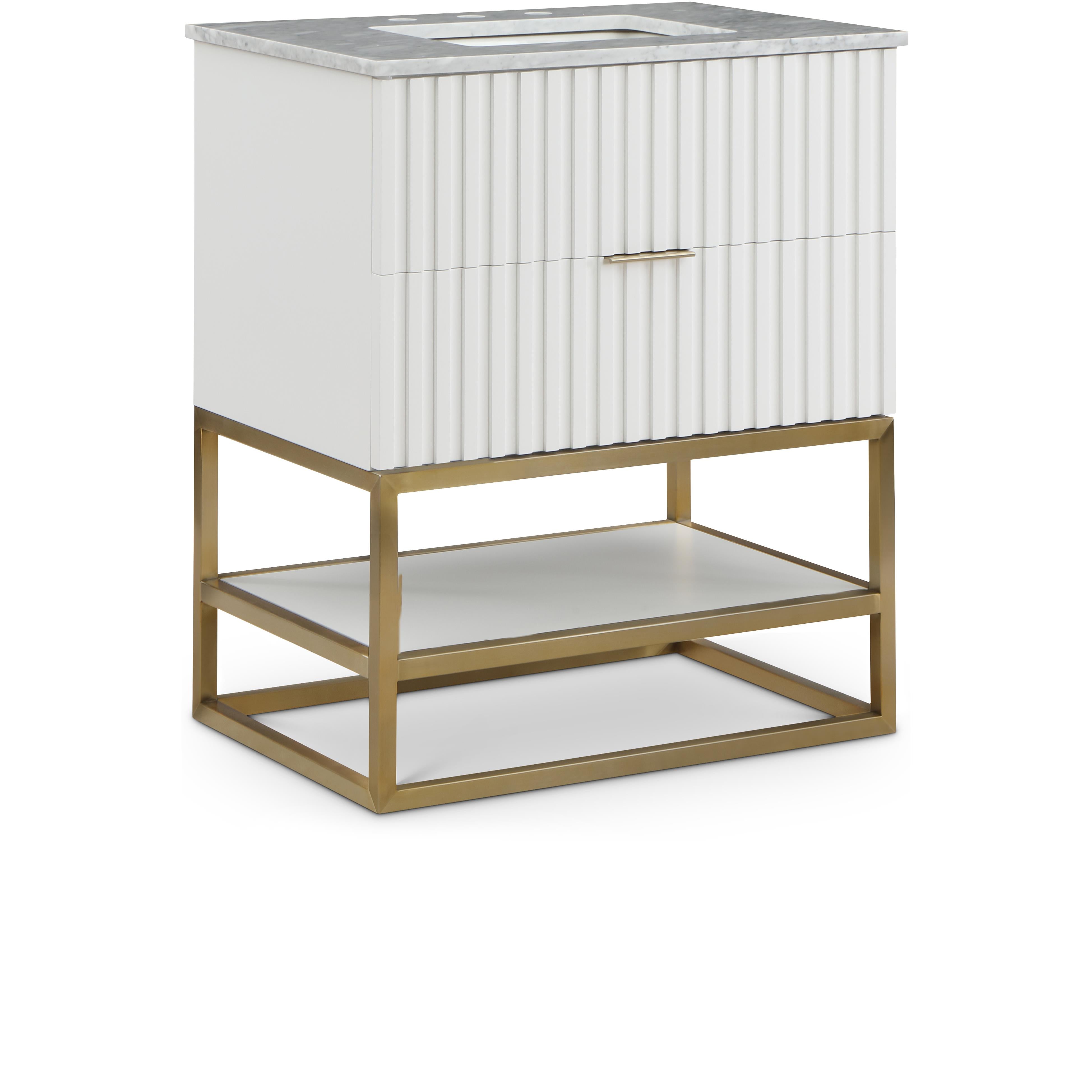 Meridian Monad White Bathroom Vanity