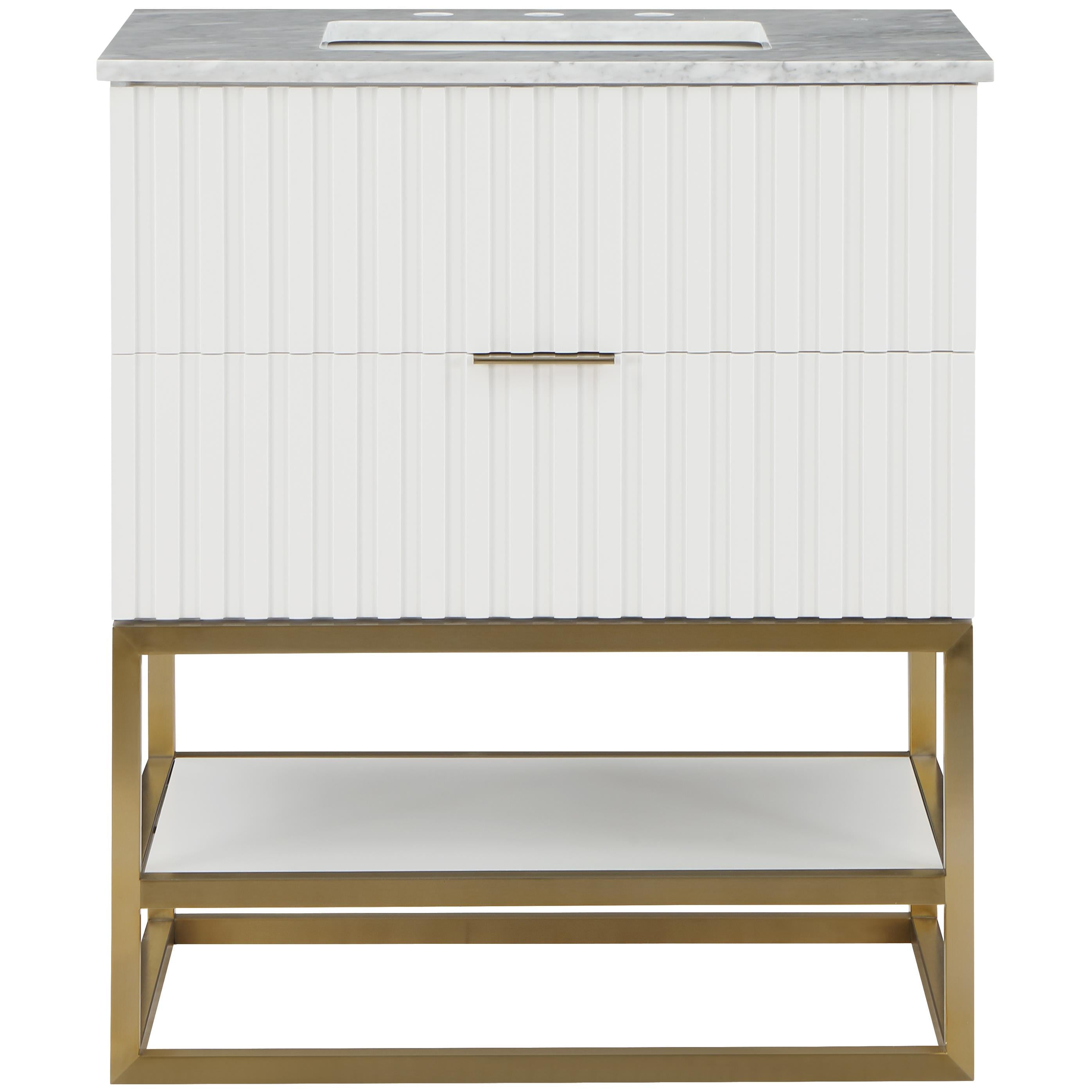 Meridian Monad White Bathroom Vanity