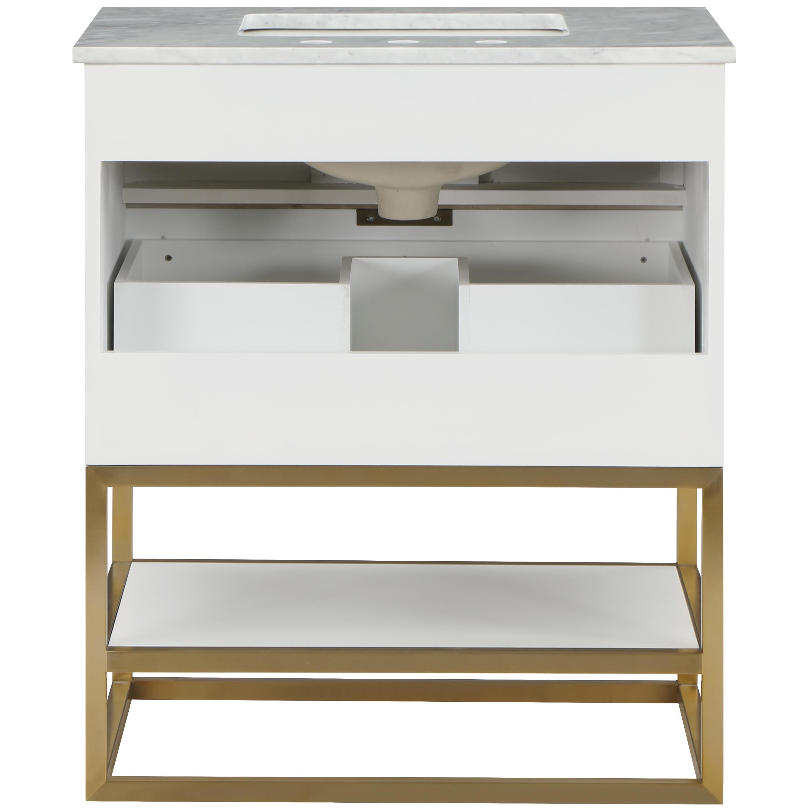 Meridian Monad White Bathroom Vanity