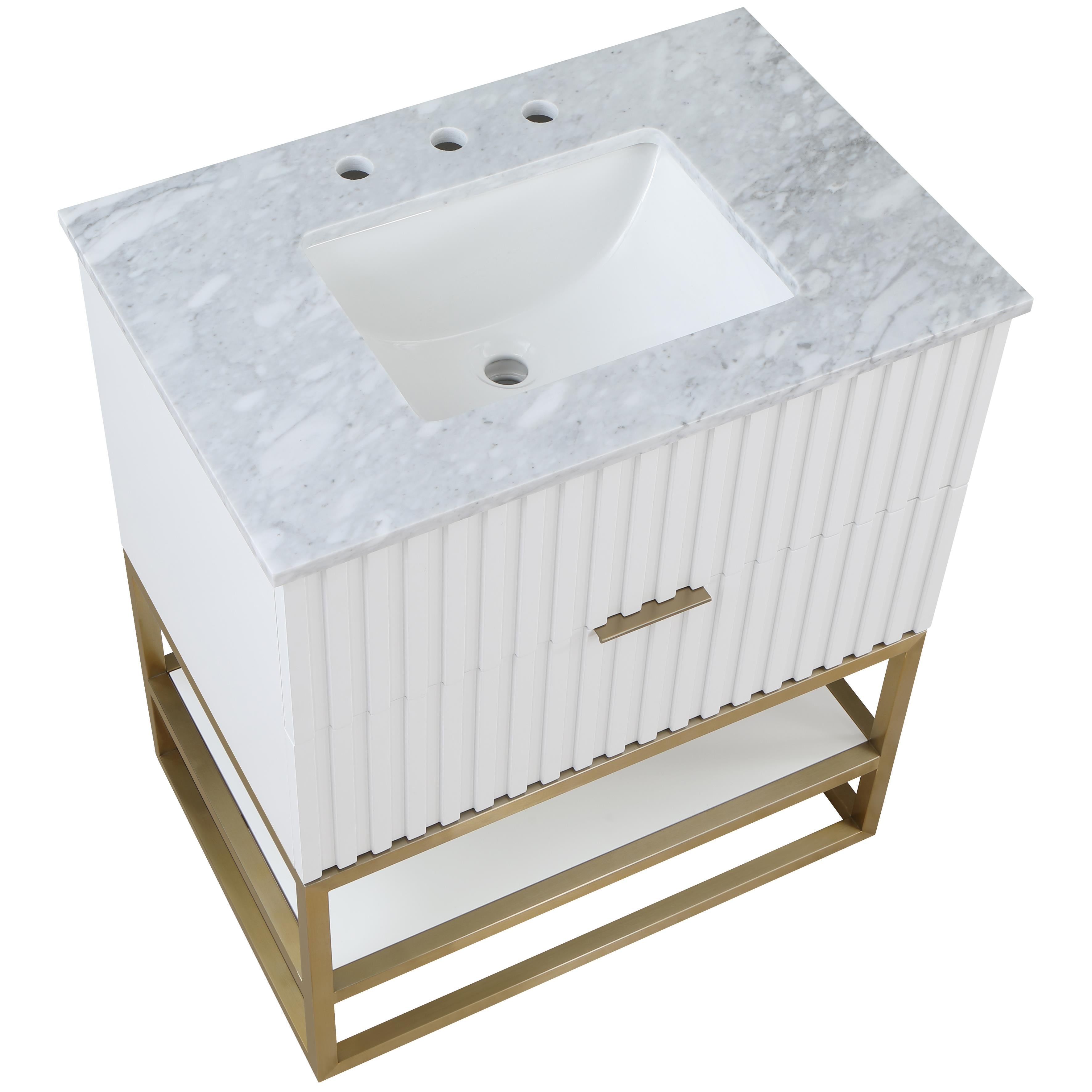 Meridian Monad White Bathroom Vanity