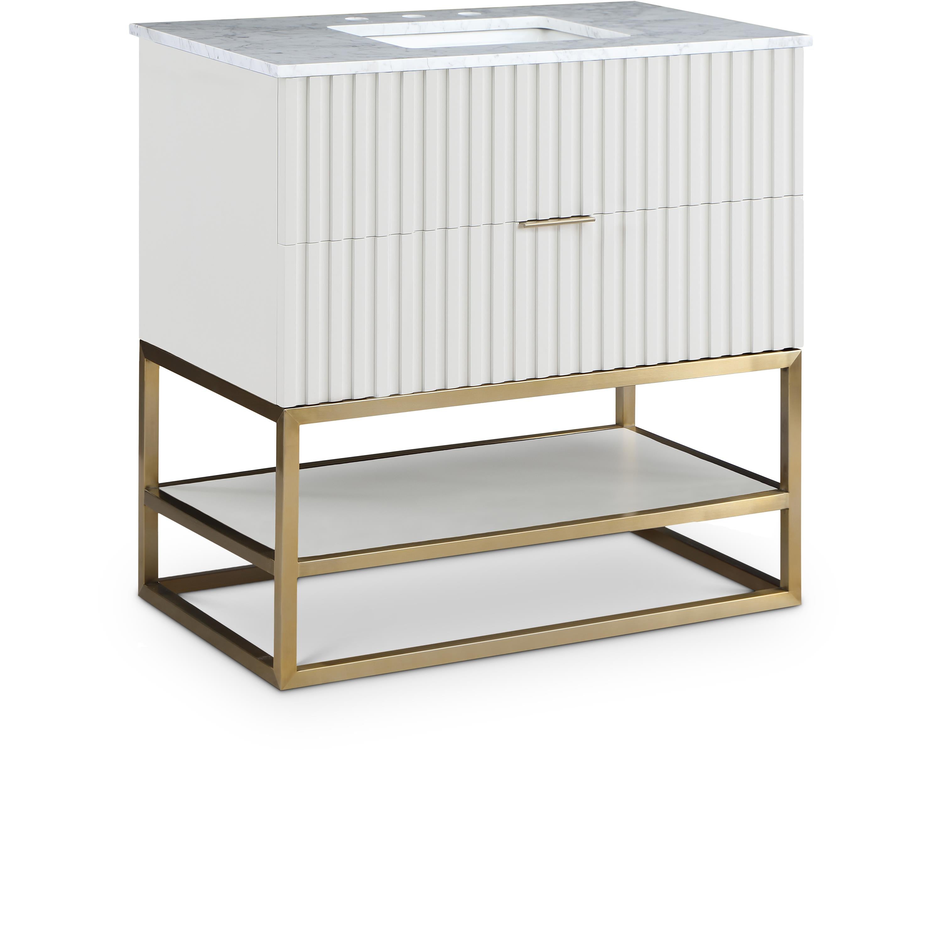 Meridian Monad White Bathroom Vanity
