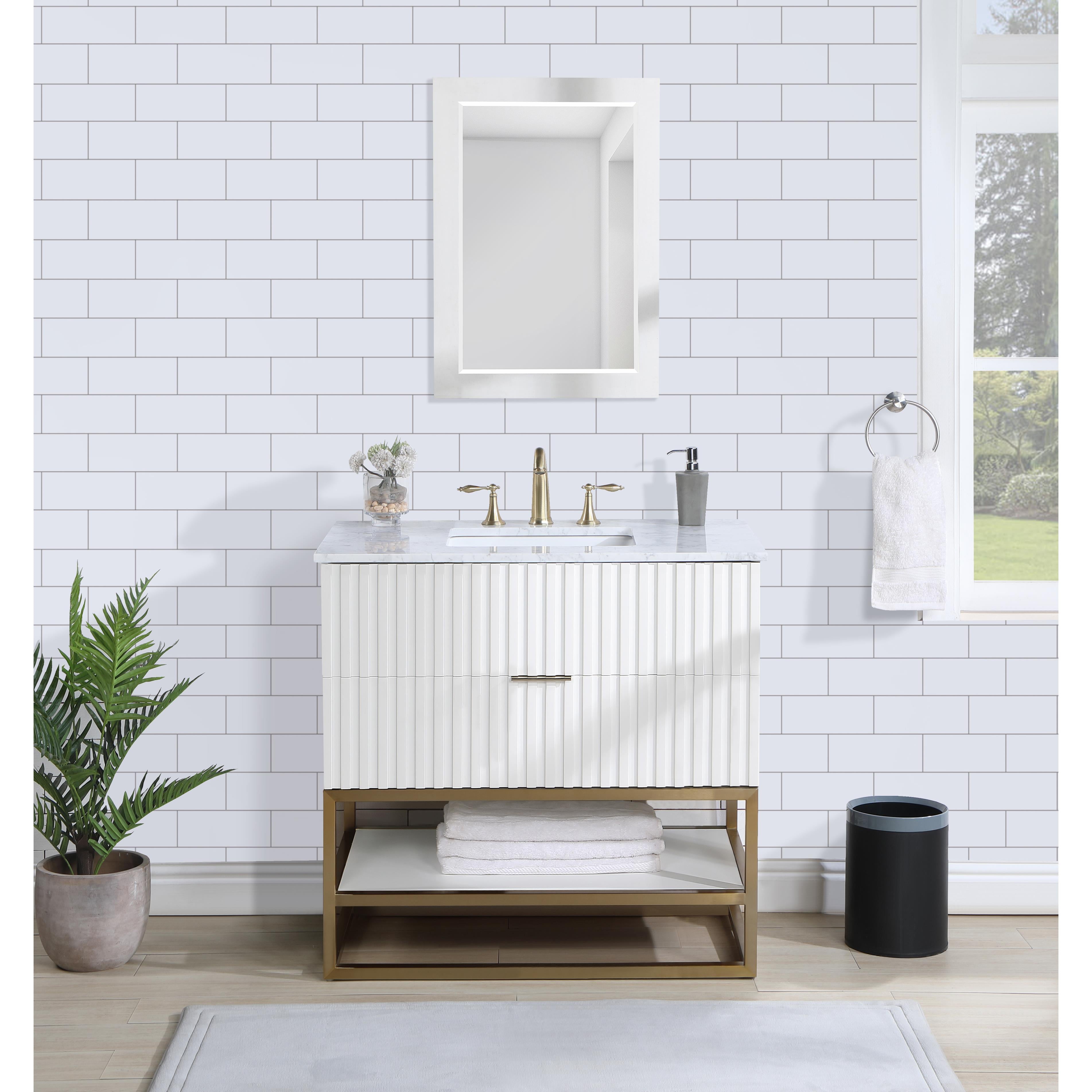 Meridian Monad White Bathroom Vanity