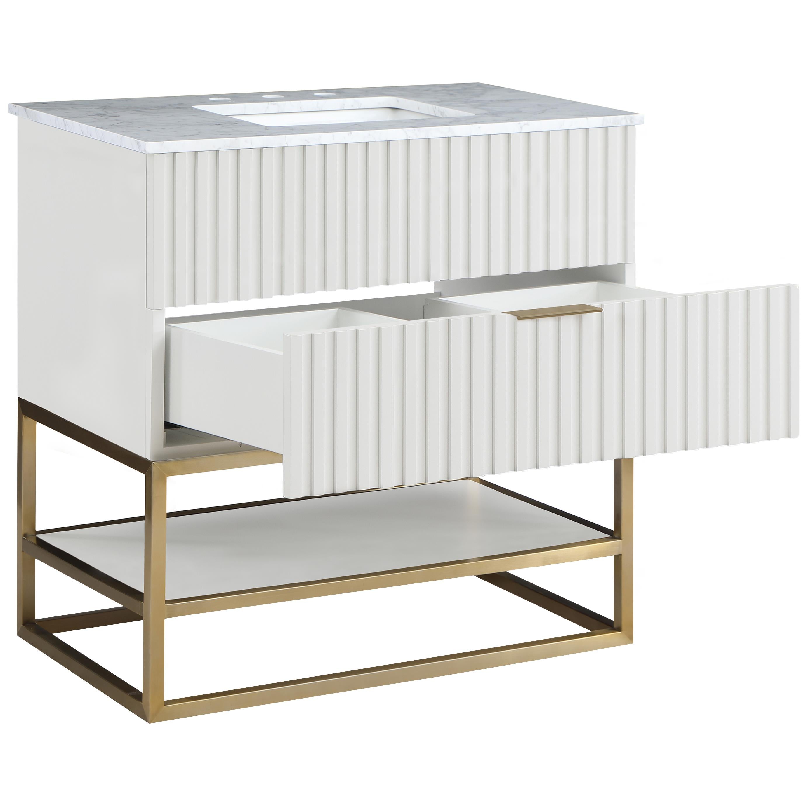 Meridian Monad White Bathroom Vanity