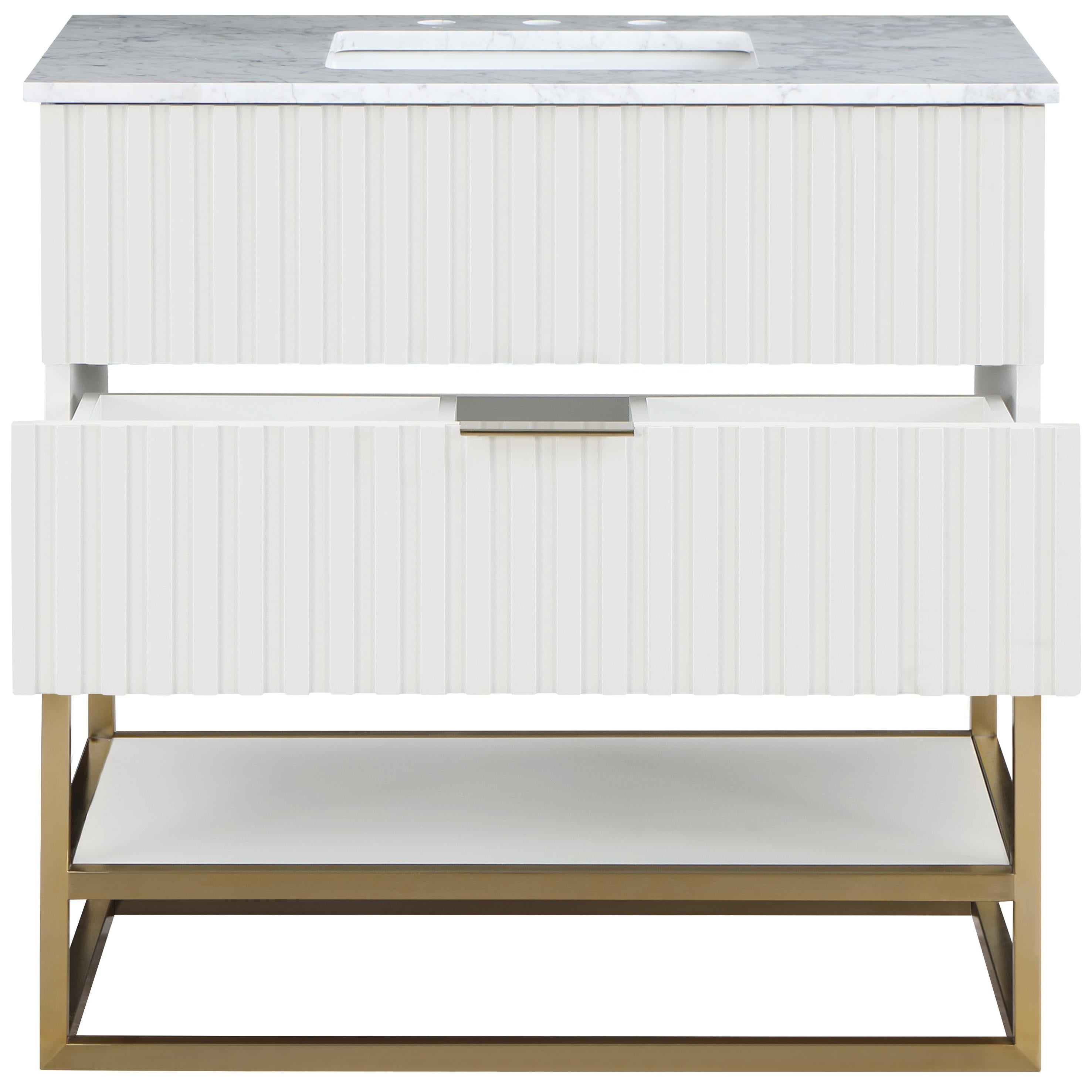 Meridian Monad White Bathroom Vanity