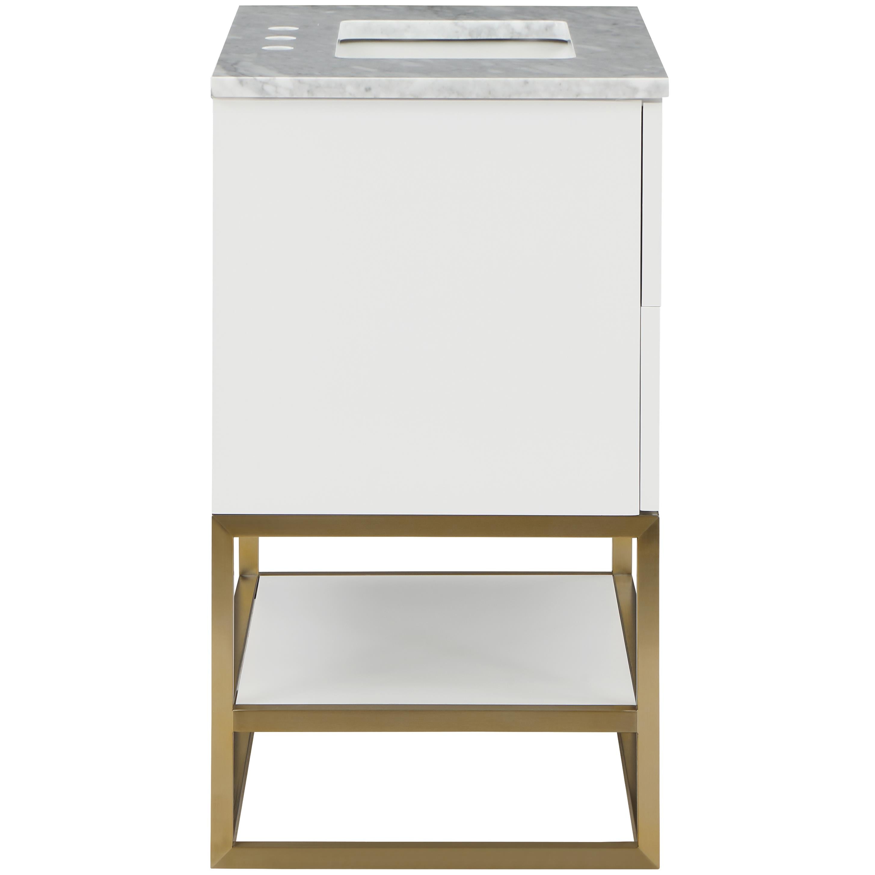 Meridian Monad White Bathroom Vanity