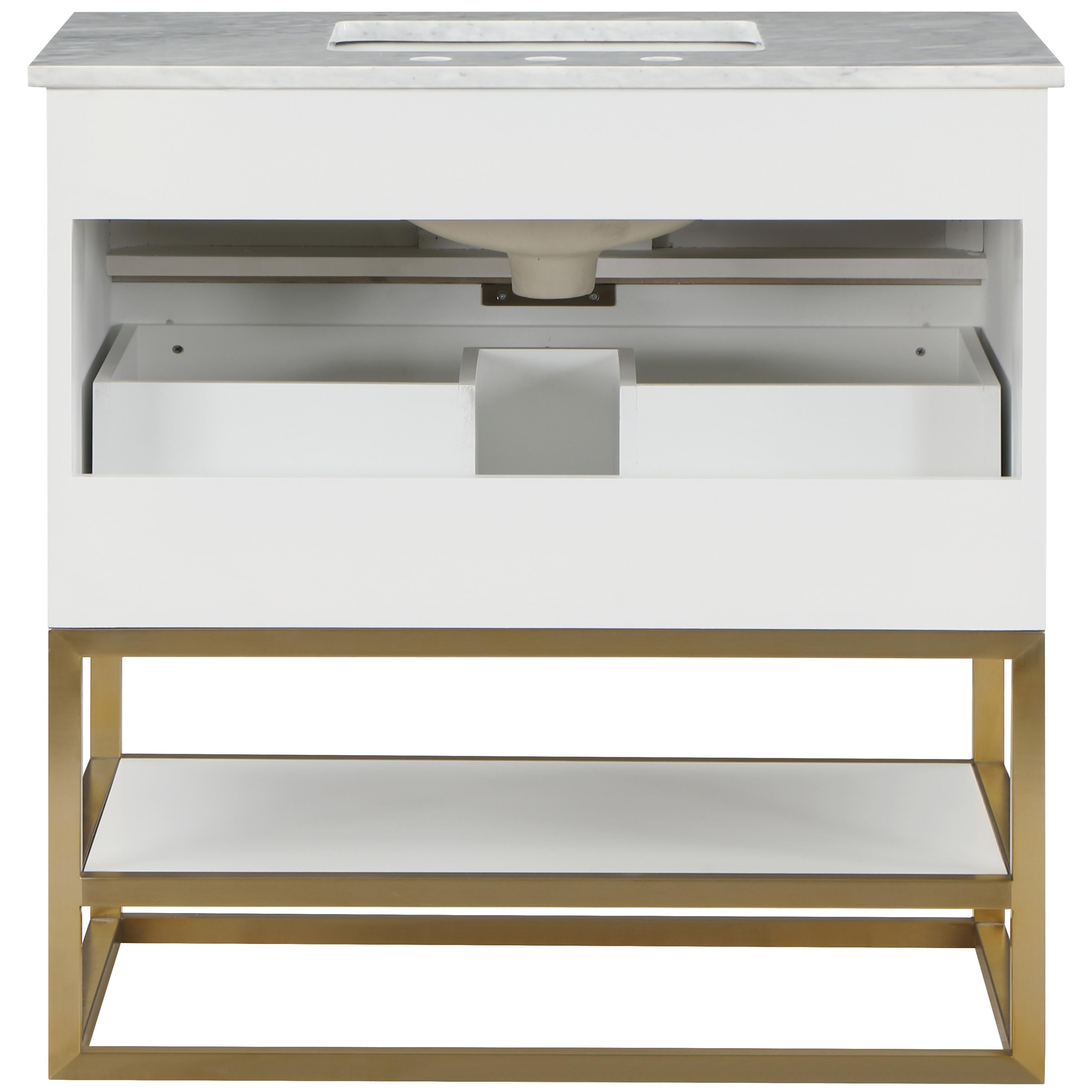 Meridian Monad White Bathroom Vanity