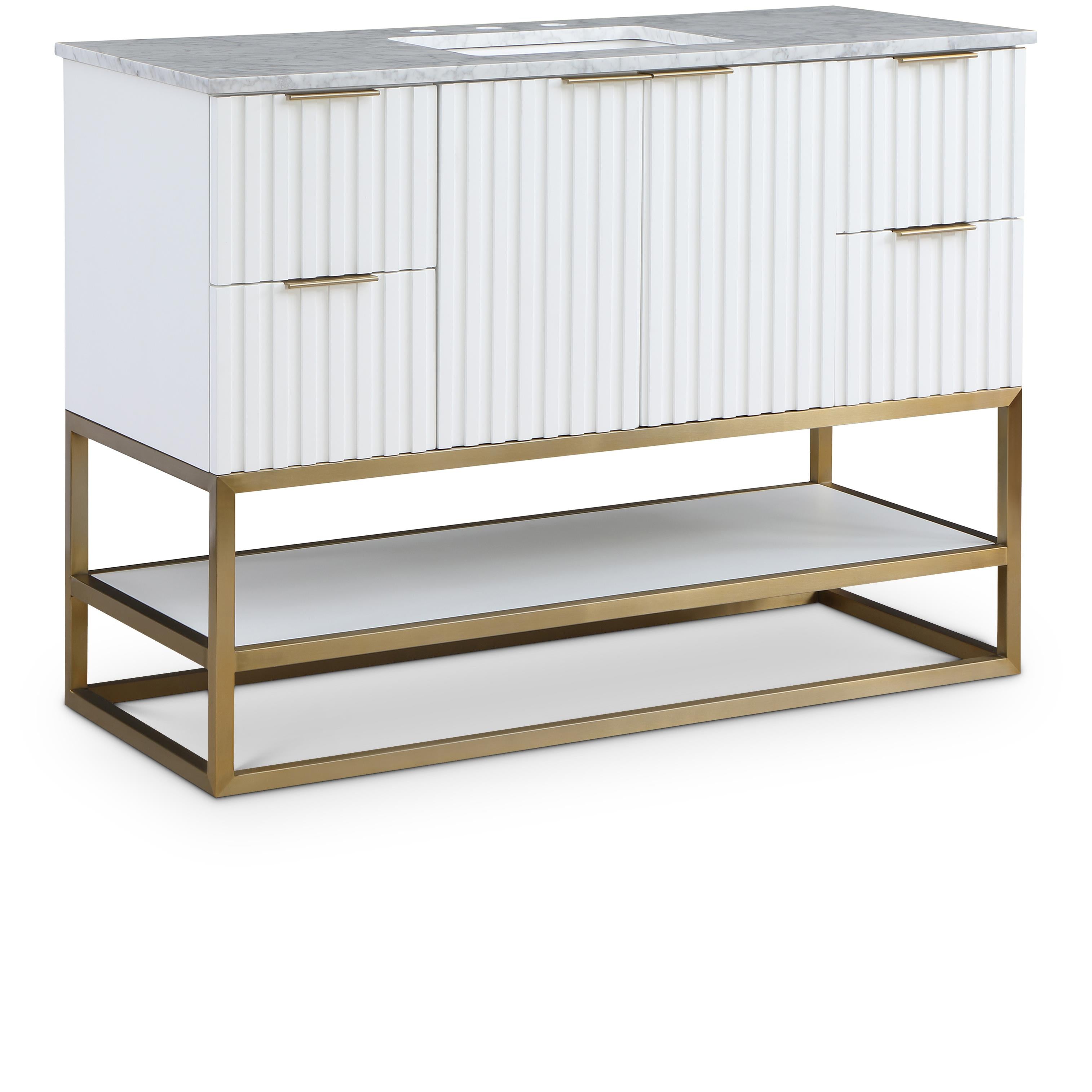 Meridian Monad White Bathroom Vanity