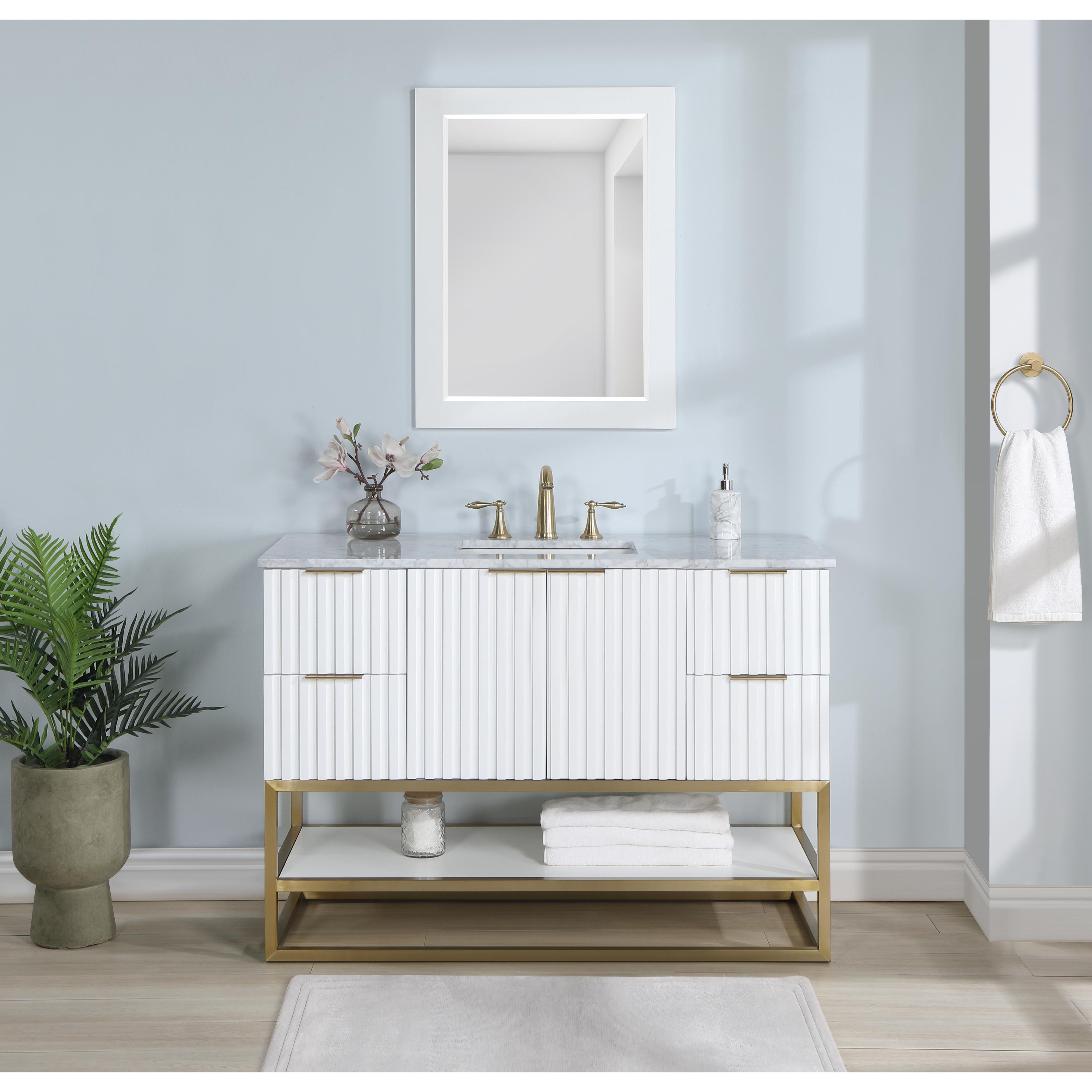 Meridian Monad White Bathroom Vanity