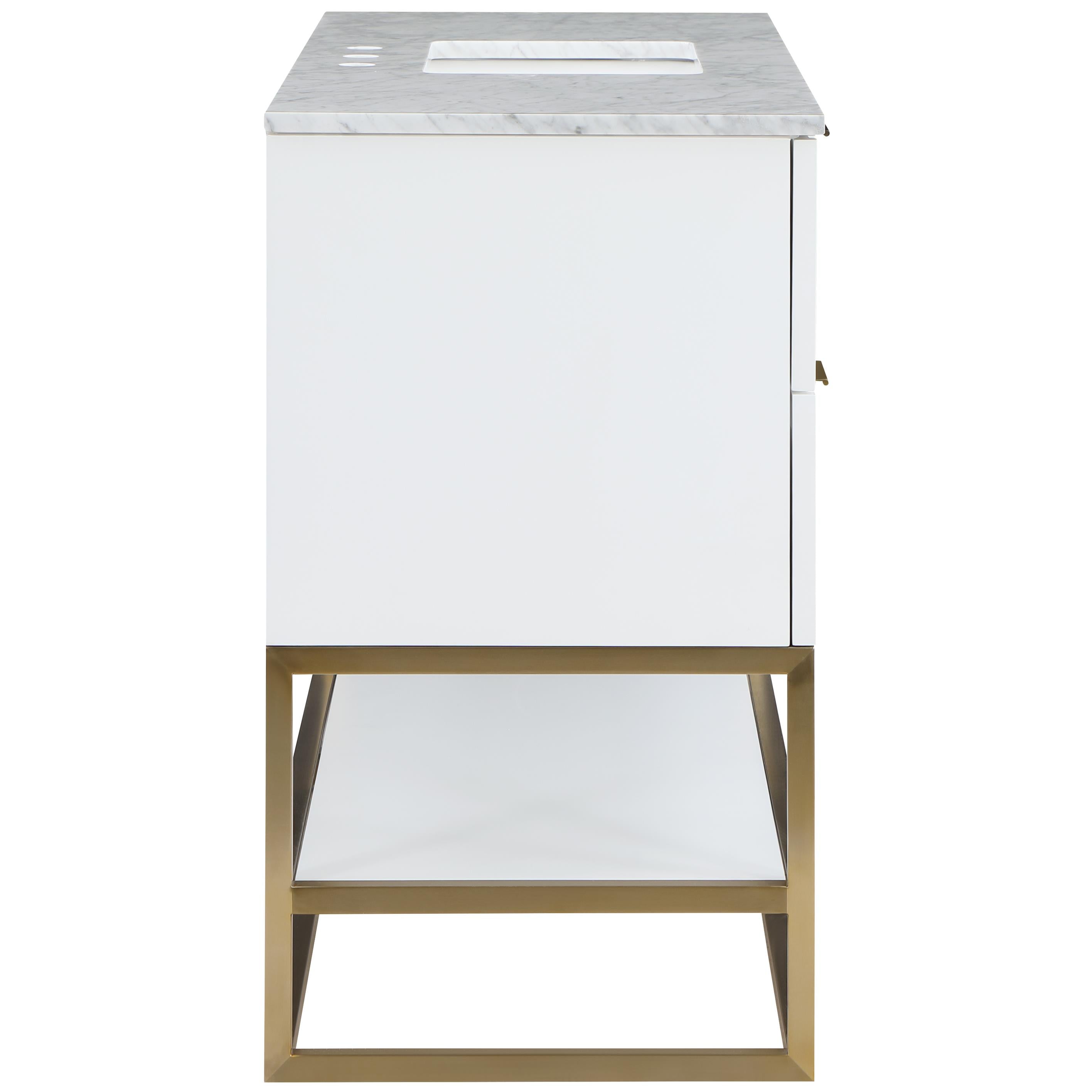 Meridian Monad White Bathroom Vanity