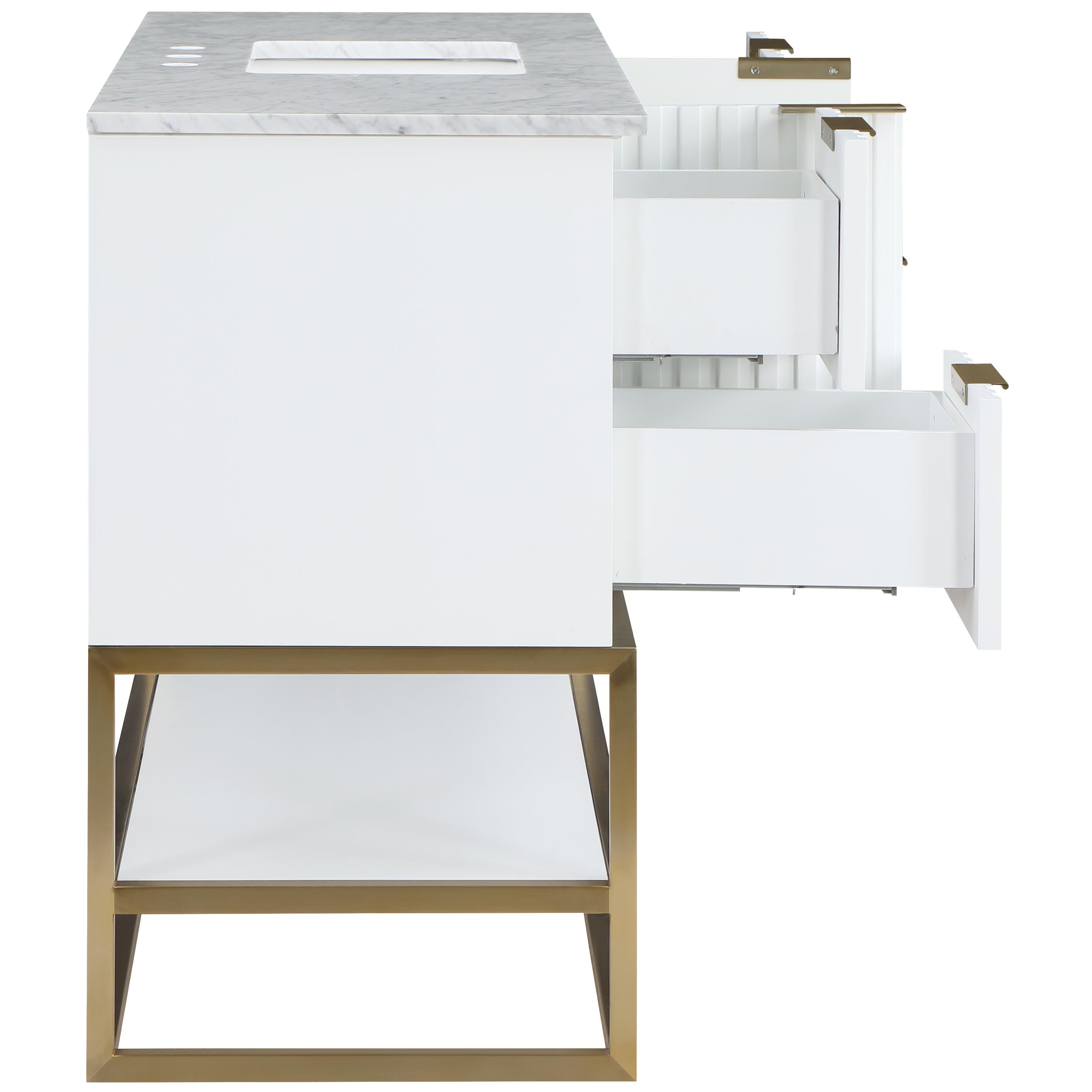 Meridian Monad White Bathroom Vanity