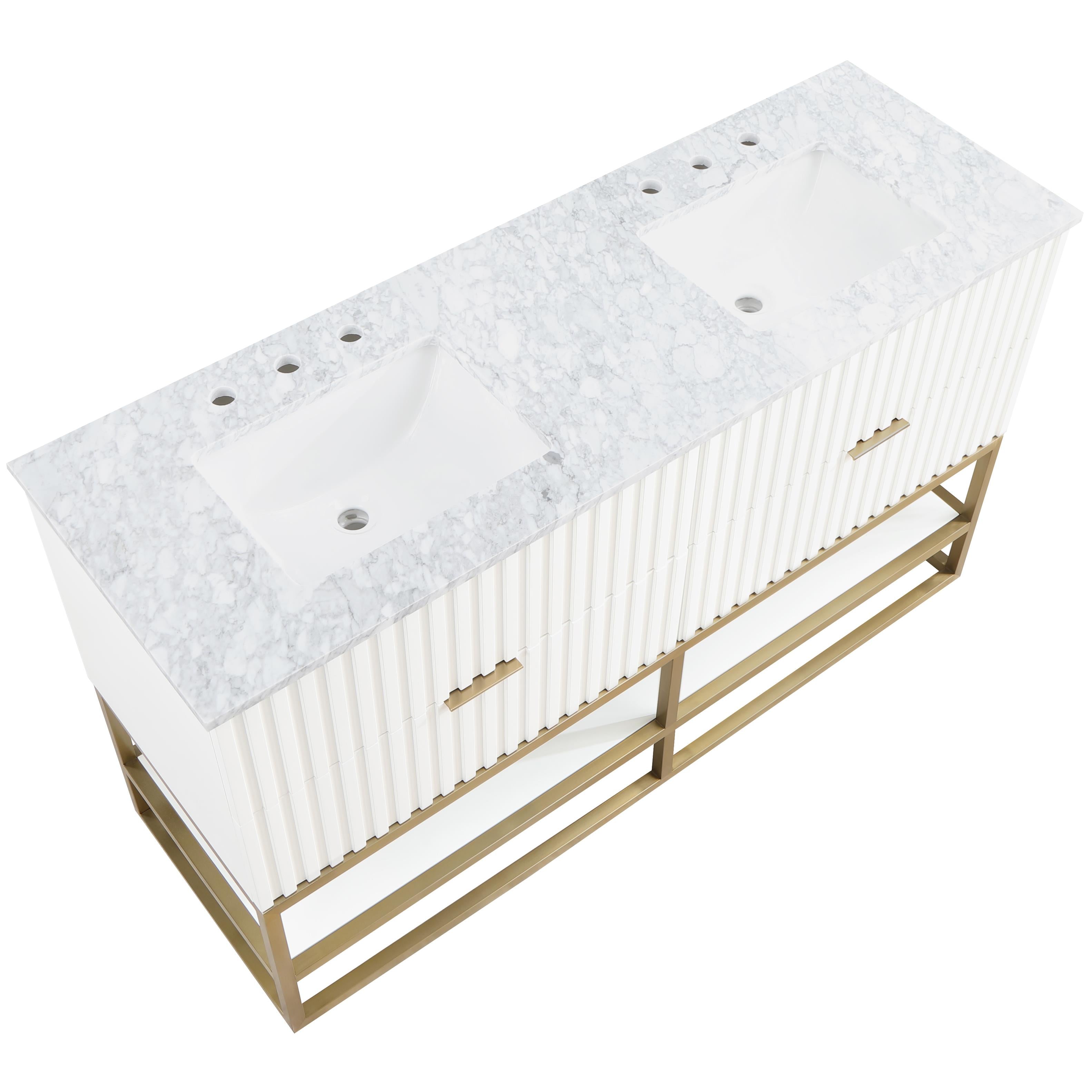 Meridian Monad White Bathroom Vanity