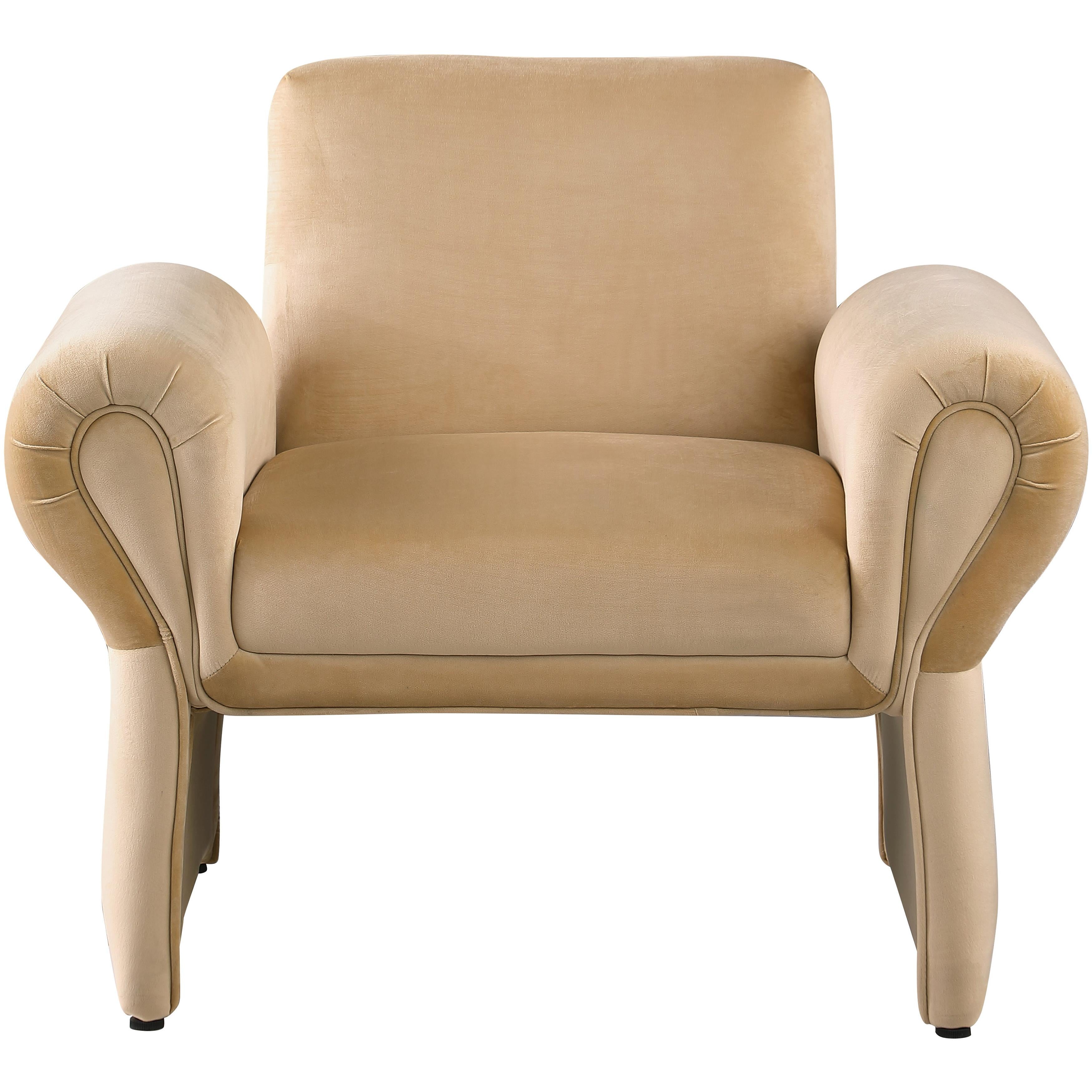 Meridian Fleurette Camel Velvet Accent Chair