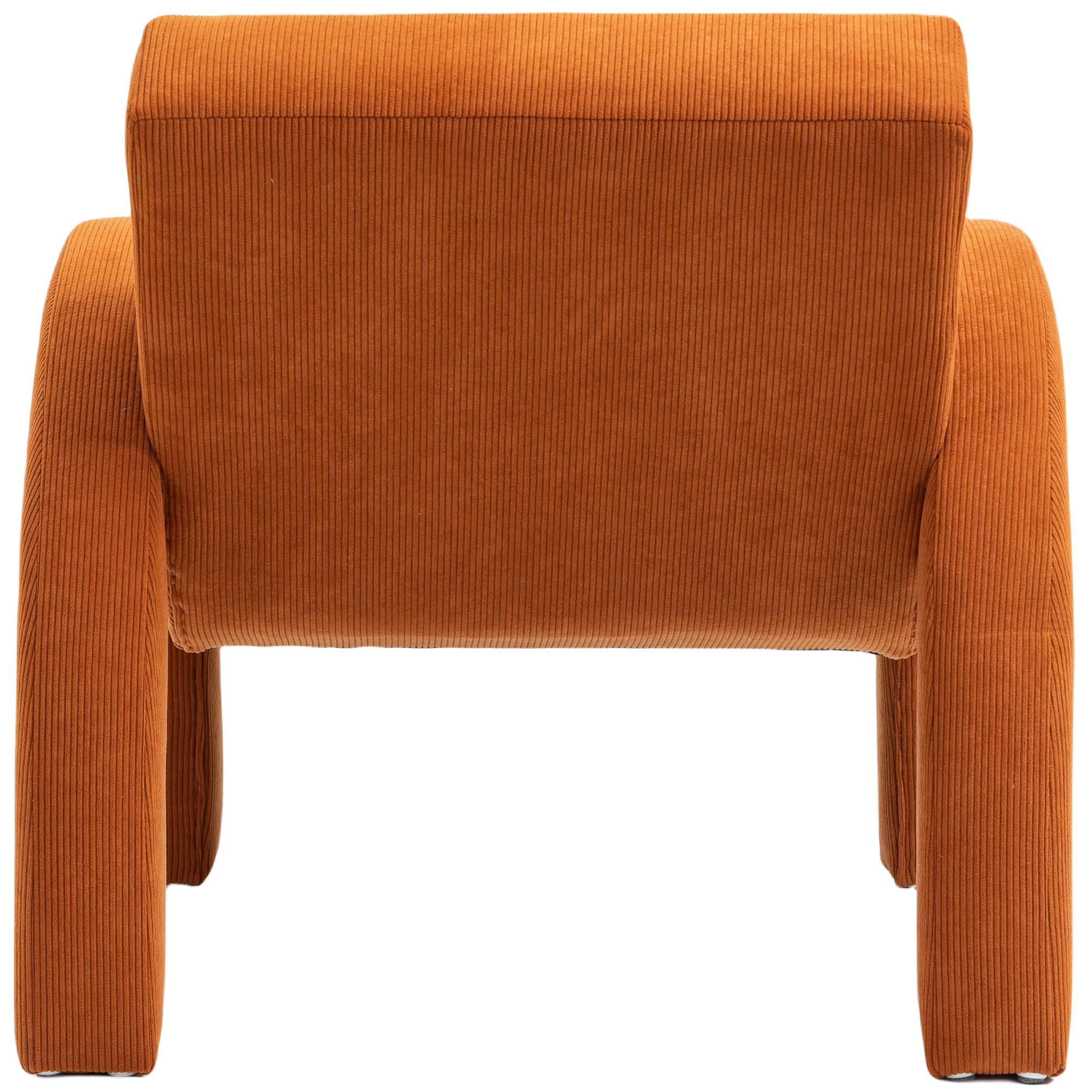 Meridian Corduroy Cognac Corduroy Fabric Accent Chair