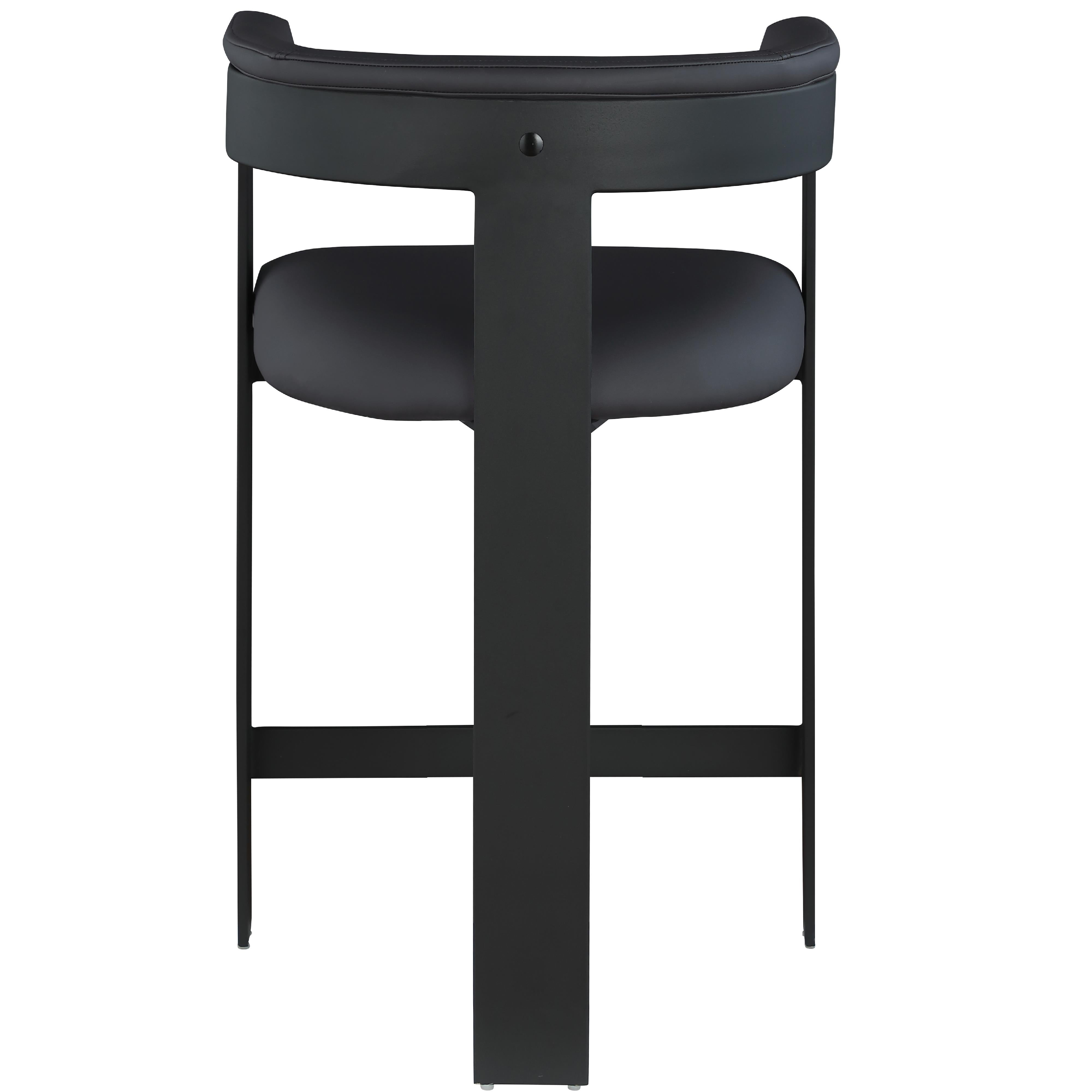 Meridian Romeo Black Vegan Leather Counter Stool