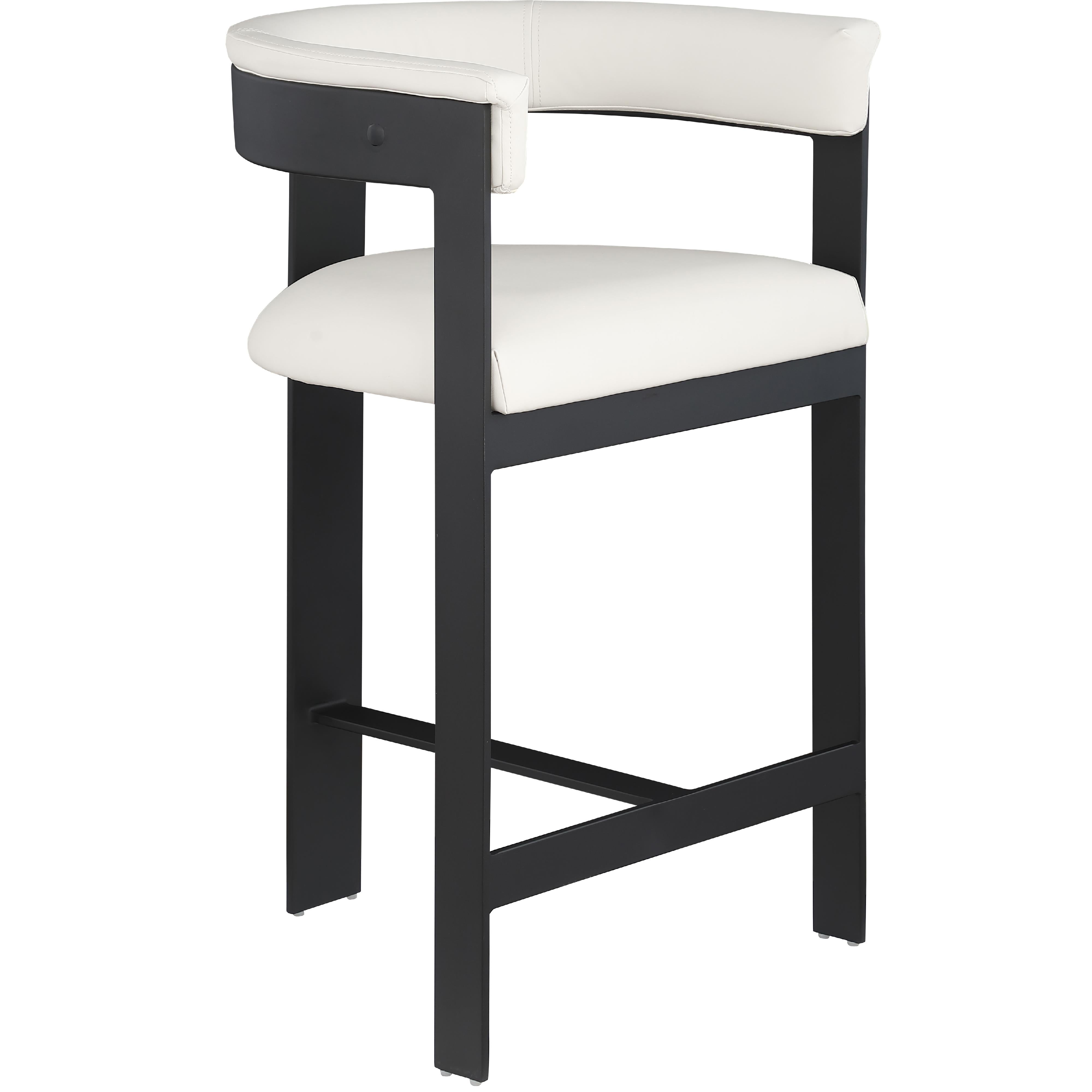 Meridian Romeo Cream Vegan Leather Counter Stool