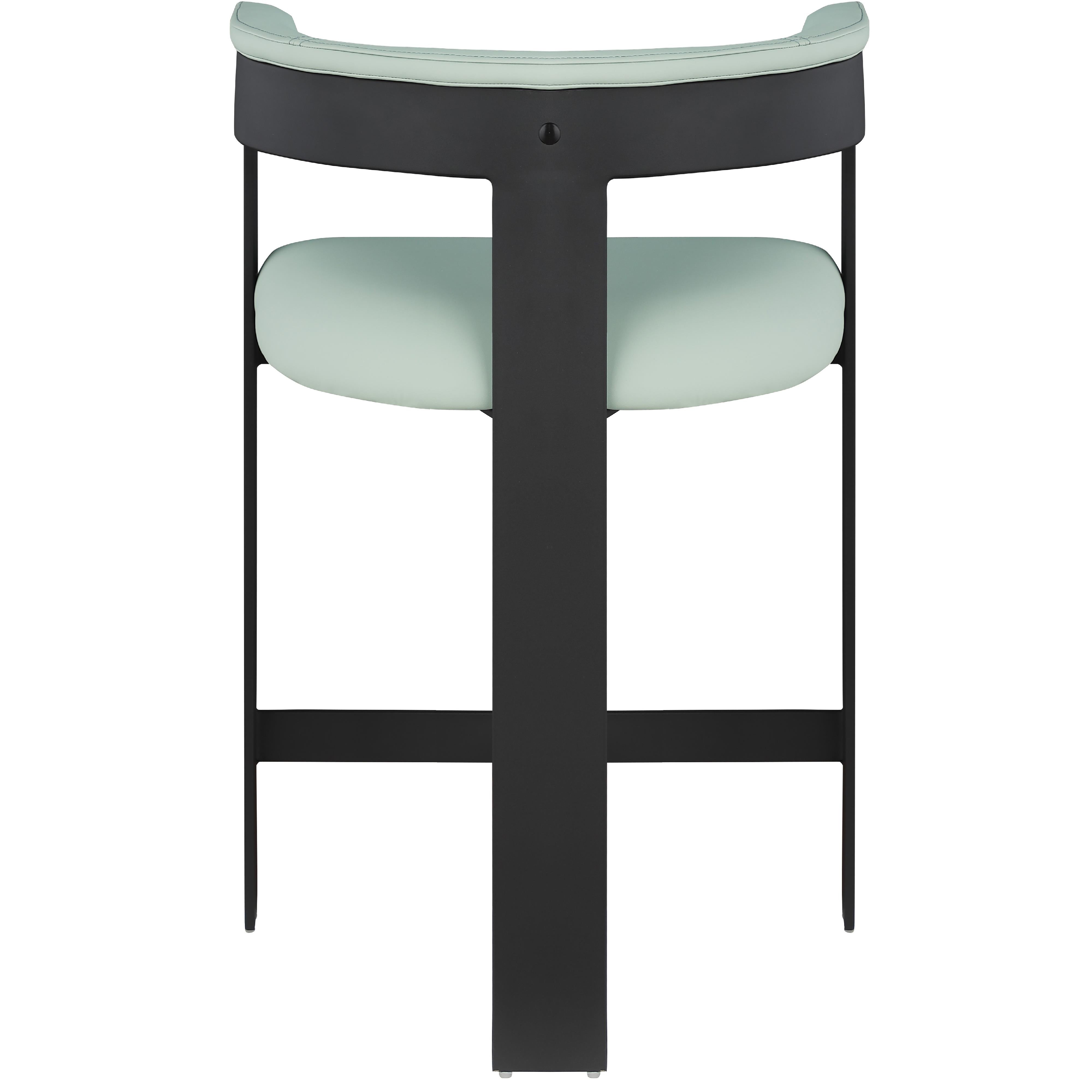 Meridian Romeo Mint Green Vegan Leather Counter Stool
