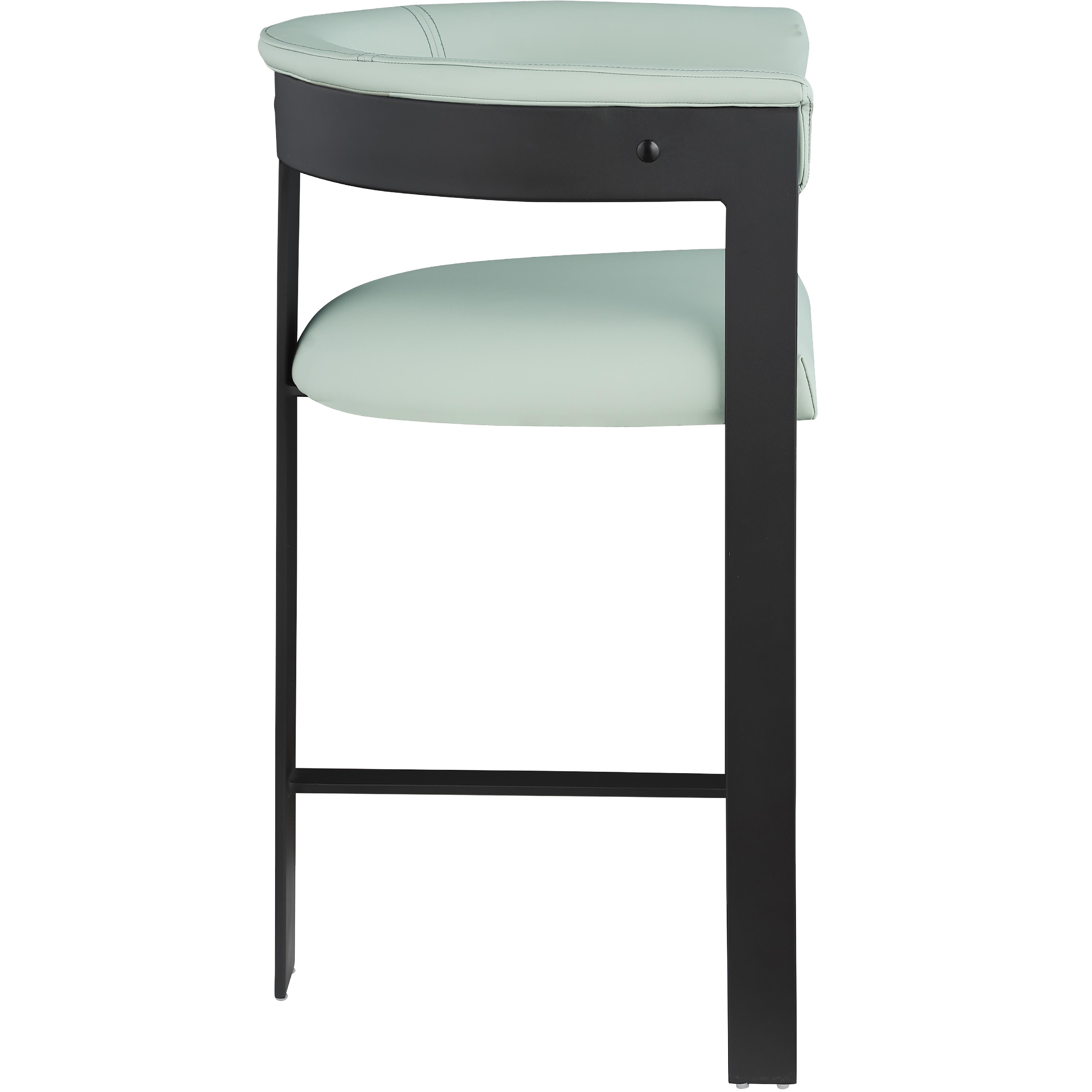 Meridian Romeo Mint Green Vegan Leather Counter Stool