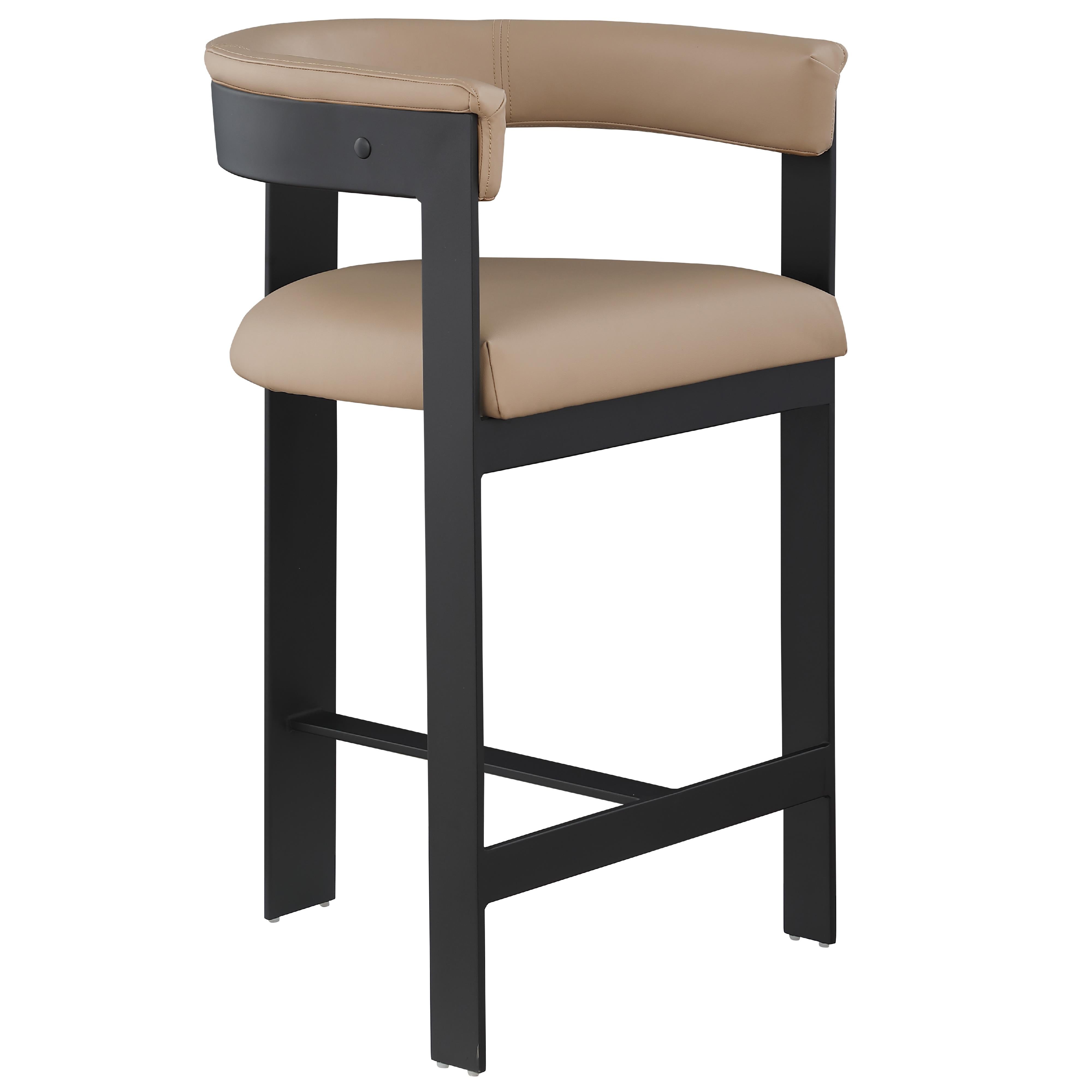 Meridian Romeo Tan Vegan Leather Counter Stool