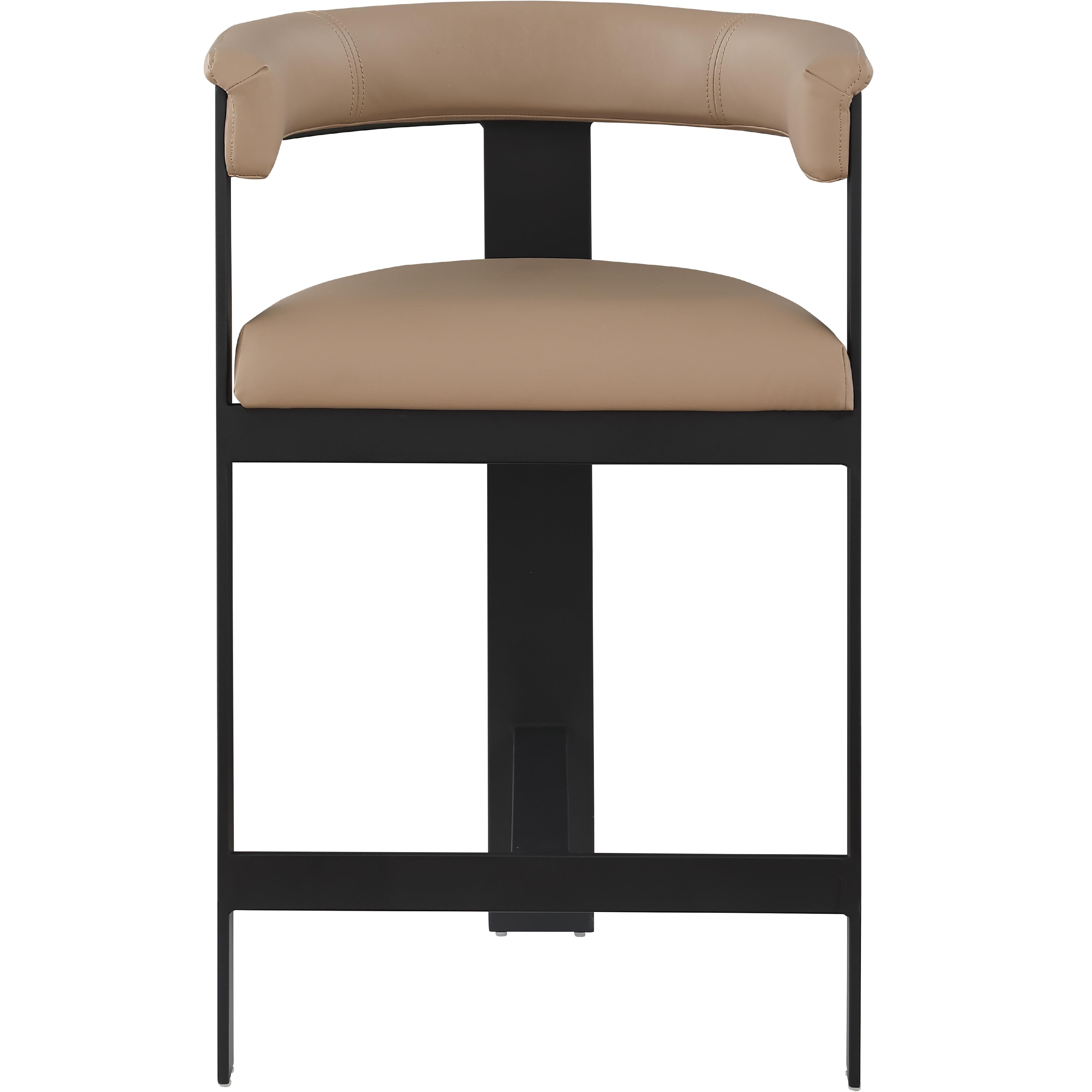 Meridian Romeo Tan Vegan Leather Counter Stool
