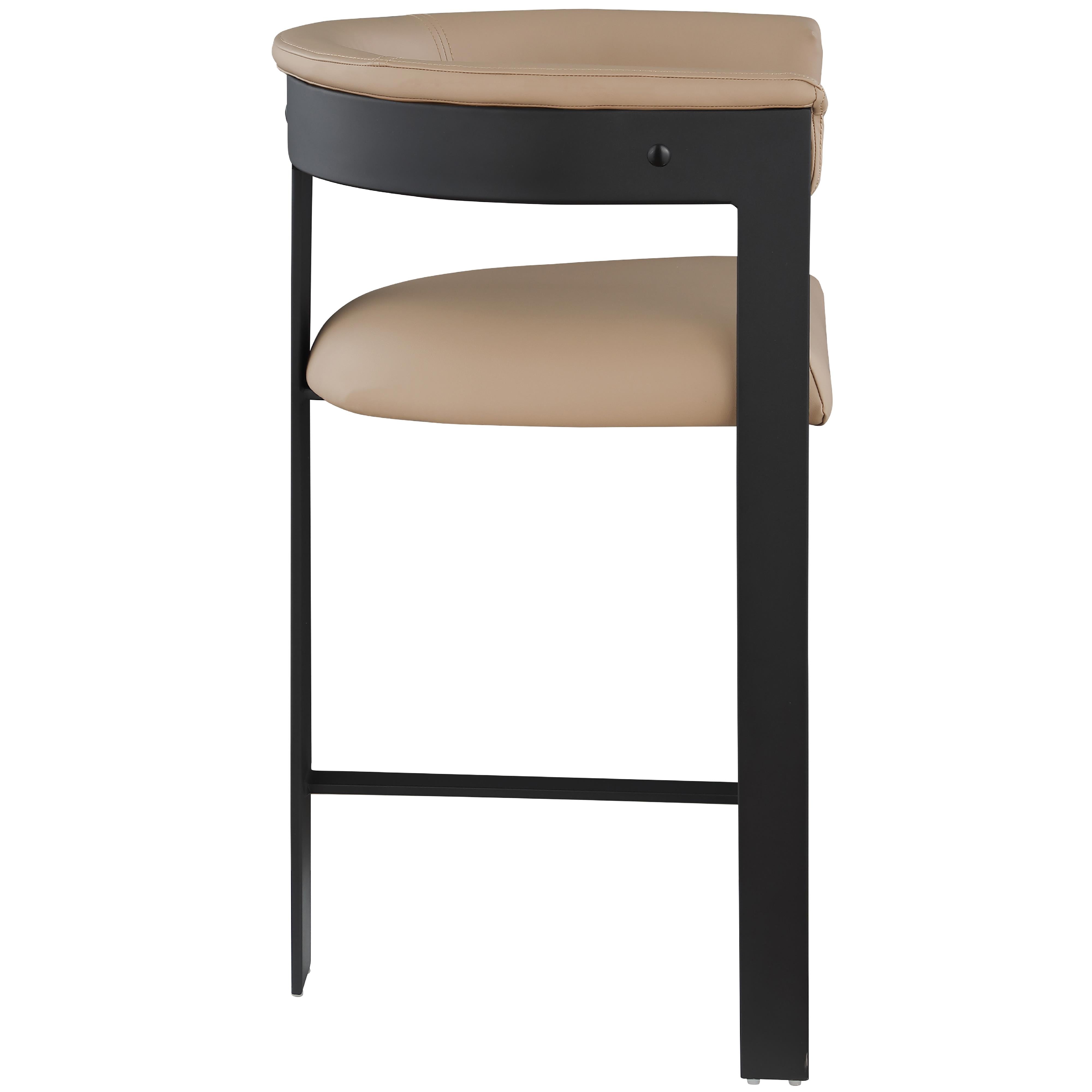 Meridian Romeo Tan Vegan Leather Counter Stool