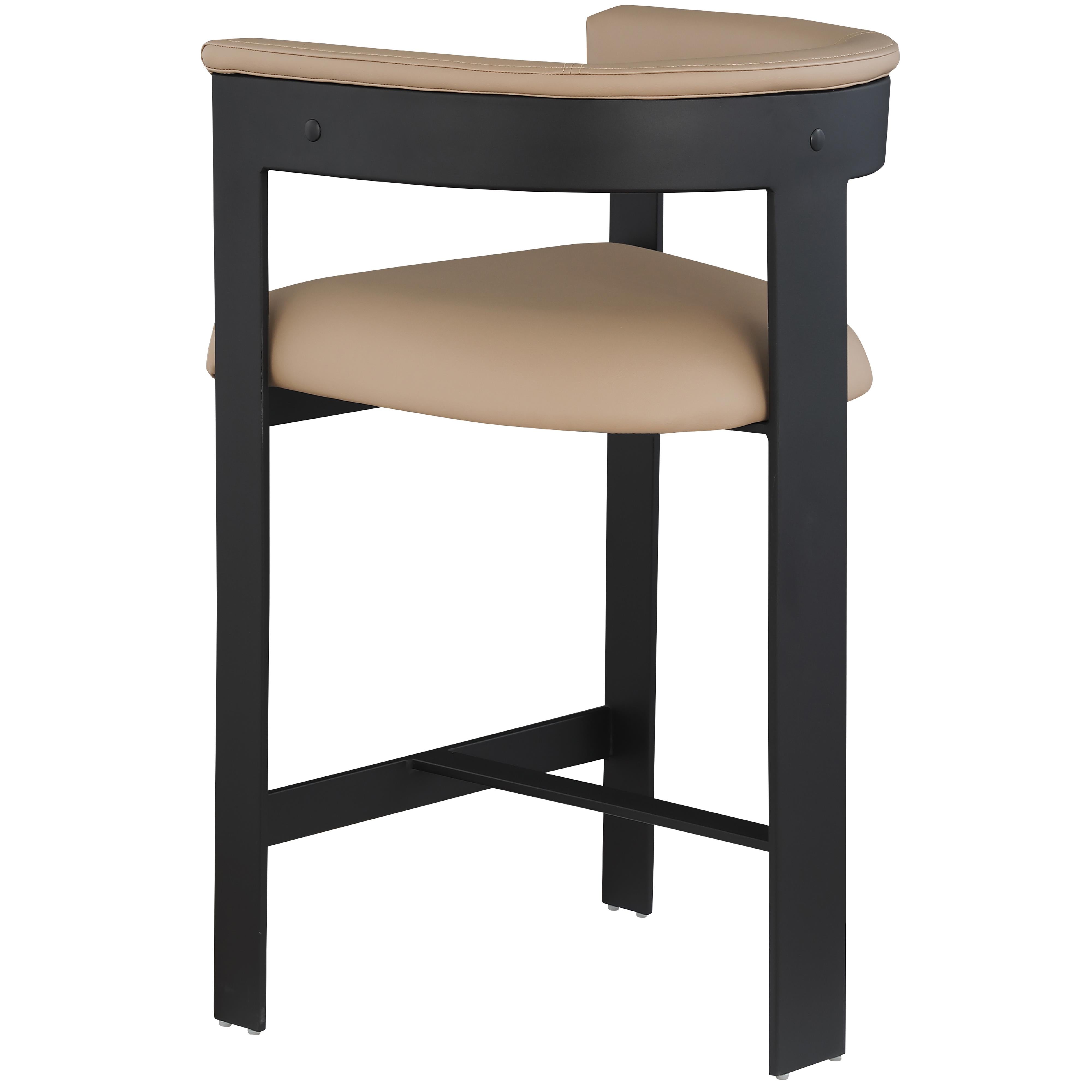 Meridian Romeo Tan Vegan Leather Counter Stool