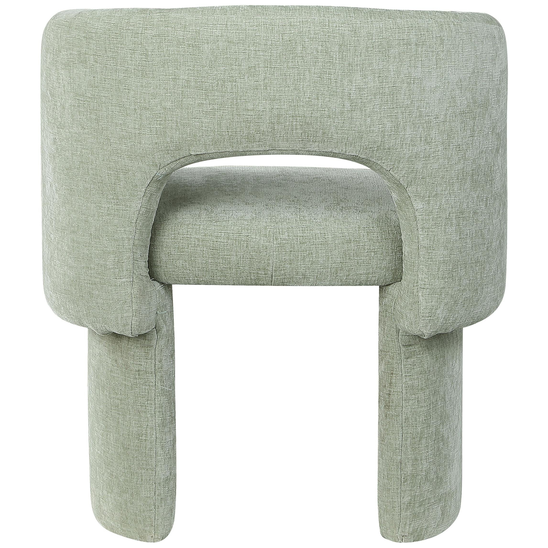 Meridian Emmet Mint Chenille Fabric Dining Chair / Accent Chair